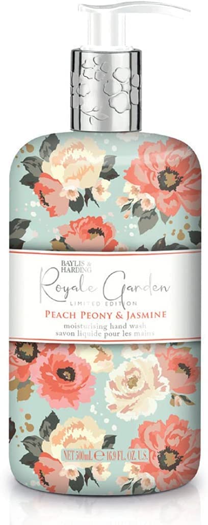 شست و شوی دست Baylis & Harding Royale Garden با آب گلابی، پیونی و یاسمین حجم ۵۰۰ میلی‌لیتر (بسته‌ای ۶ عددی)، آب گلابی، پیونی و یاسمین