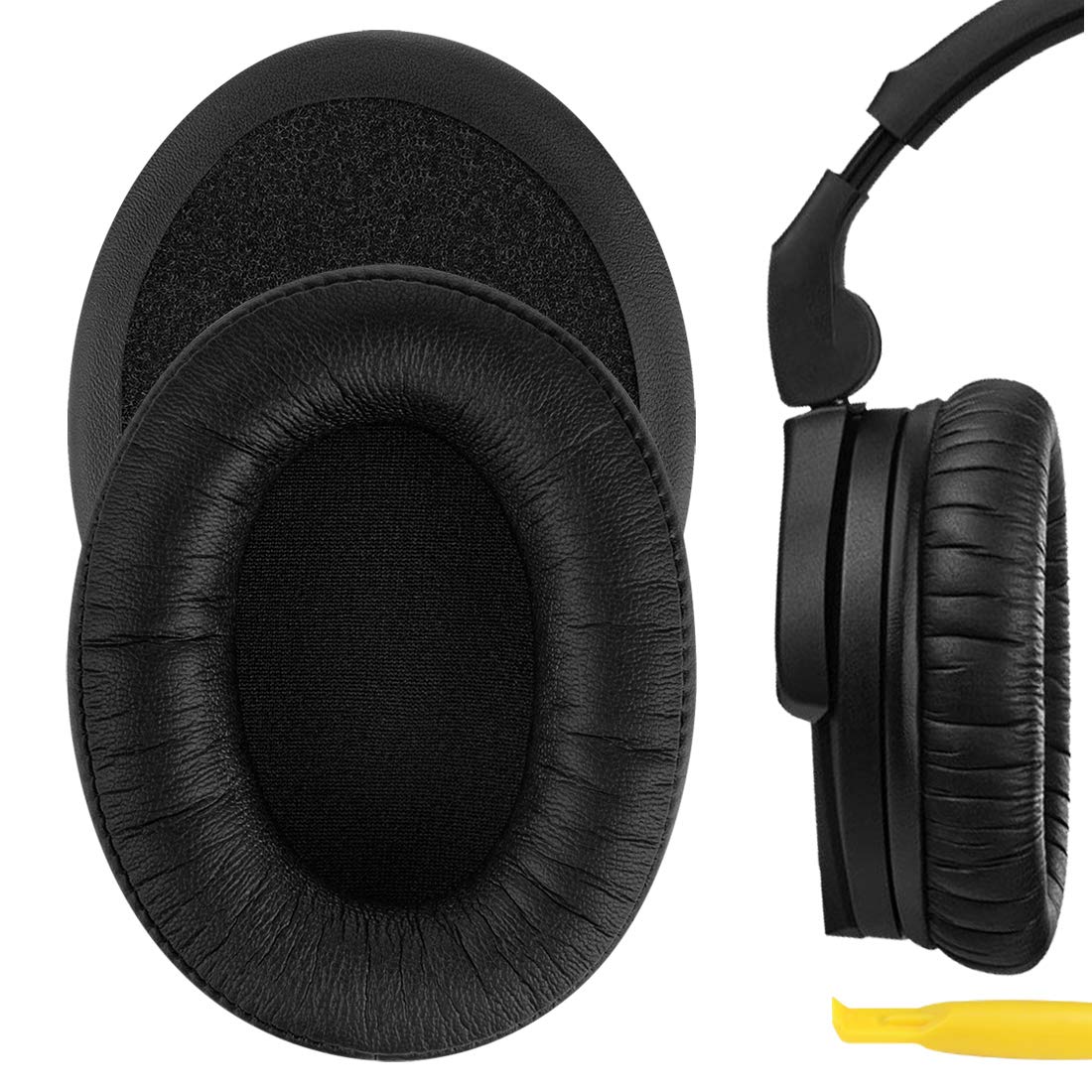 اندازه‌گیری سریع Geekria جایگذاری گوش‌پاره‌های متناسب با هدفون‌های Sennheiser HD280، HD280-Pro، HD281، HMD280، HMD281، تکمیل گوش با راهنمای ویدیو (سیاه)