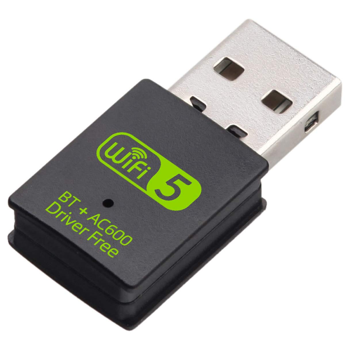 مبدل WiFi بلوتوث USB XVZ، کارت شبکه دانگل بی‌سیم دو بانده 600 مگابیت بر ثانیه 2.4G/5G برای لپتاپ و دسکتاپ ویندوز 10/8/8.1/7
