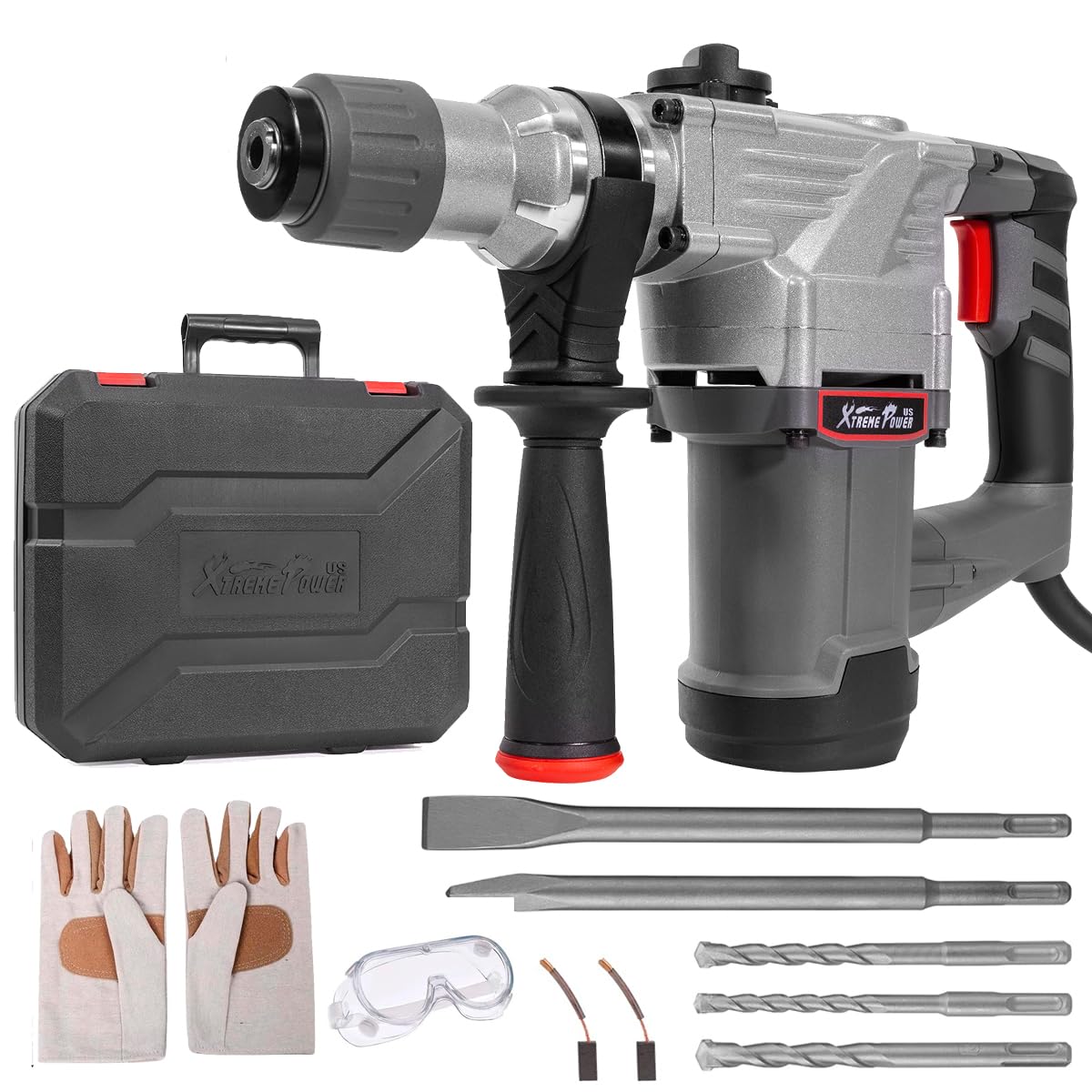 XtremepowerUS 1180W 1-1/4" SDS-Plus Heavy Duty Rotary Hammer Drill Functions Chisels and Drill Bits Set with Case

دریل چکشی قدرتمند XtremepowerUS 1180 وات 1-1/4 اینچ SDS-Plus با قابلیت انجام کارهای چیسل و حفاری به همراه مجموعه ای از بیت های حفاری و چیسل همراه با کیف