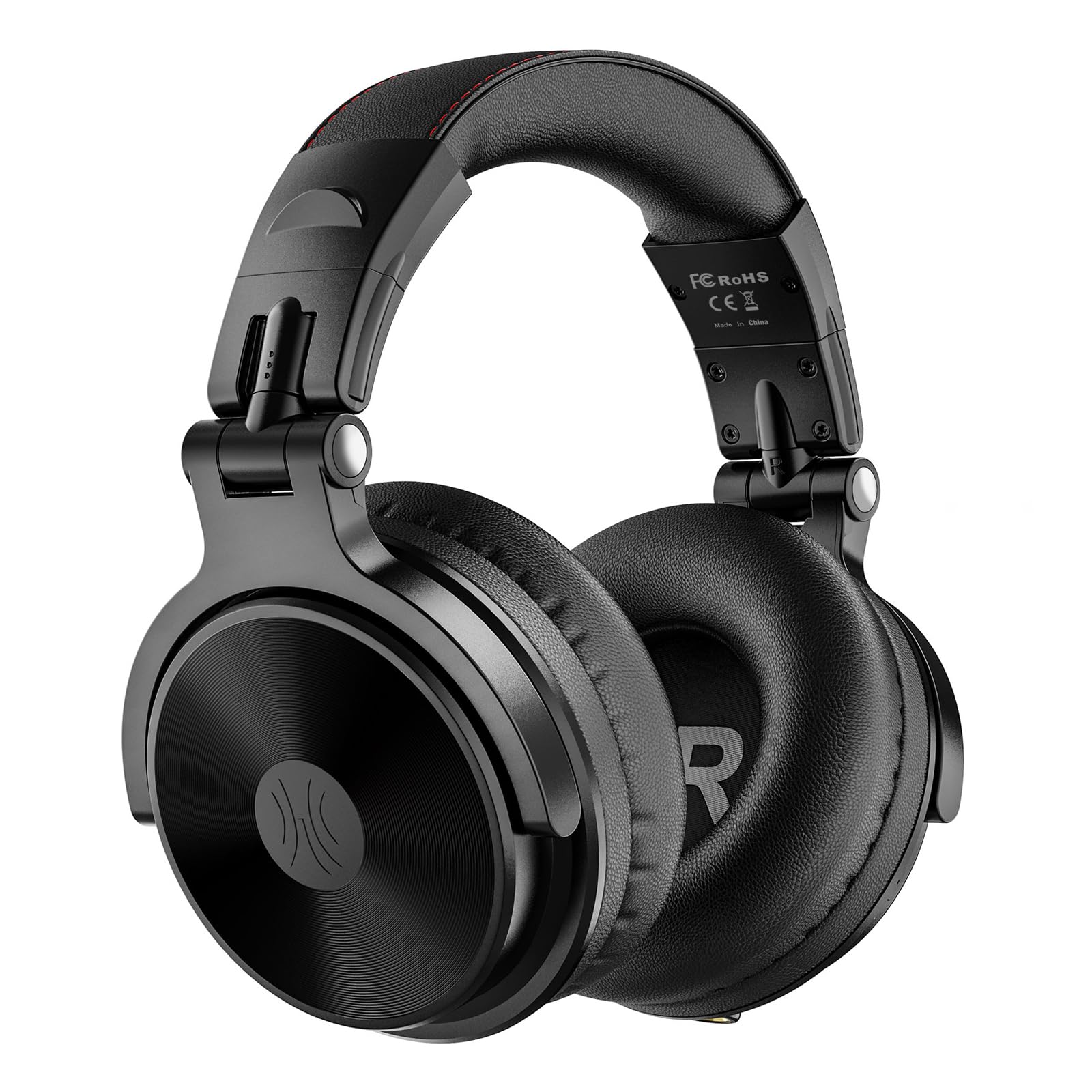 هدفون بلوتوثی OneOdio Over Ear - بی‌سیم/سیمی 110 ساعت صدای استریو هدست بلوتوثی قابل تاش خمیده با بیس عمیق درایور‌های نئودیمیوم 50 میلیمتری برای کامپیوتر/تلفن - بی‌سیم استودیو(Y80B) سیاه