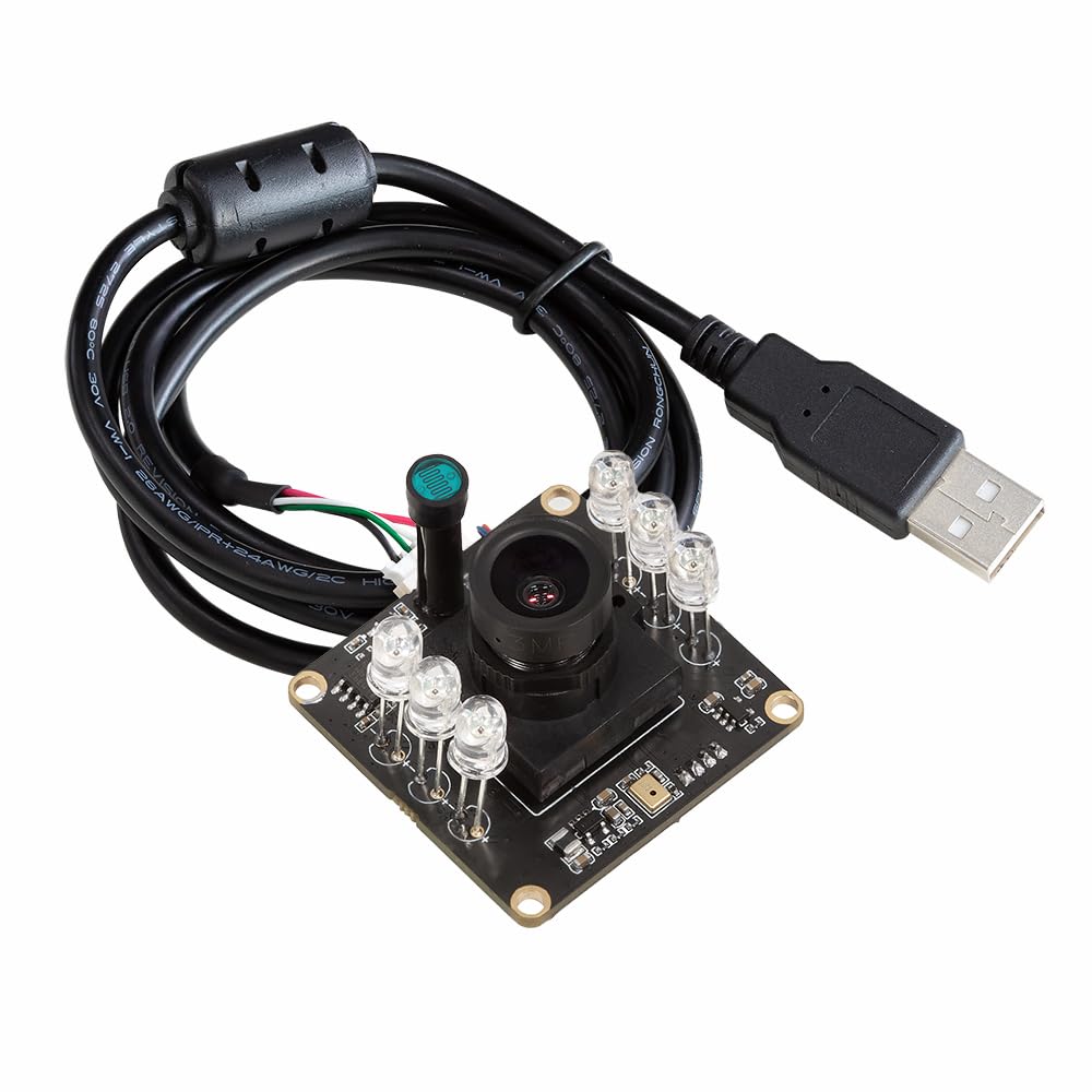 دوربین USB Arducam با ویژگی‌های روز و شب 1080P برای کامپیوتر، دارای قابلیت اتوماتیک تعویض IR-Cut و تصویر USB2.0 دوربین وب با LED‌های IR برای ویندوز، لینوکس، اندروید و مکینتاش.