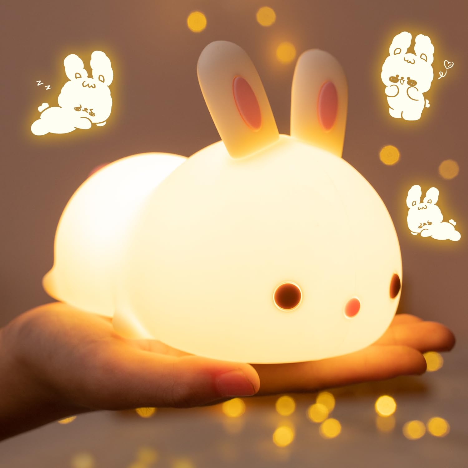 یک چراغ شب جالب و خوشگل خرگوش بچه‌ها