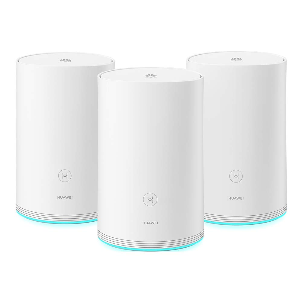 مسیریاب HUAWEI HUW-WS5280-3BASE-WHT (3 بسته هجی) ، 5GHz مش، سیستم Wi-Fi خانگی Q2 Pro ، توانایی GigaPowerline، پورت‌های GE کامل، پیمایش بی‌درنگ، کم‌تاخیر، وصل و پخش - سفید