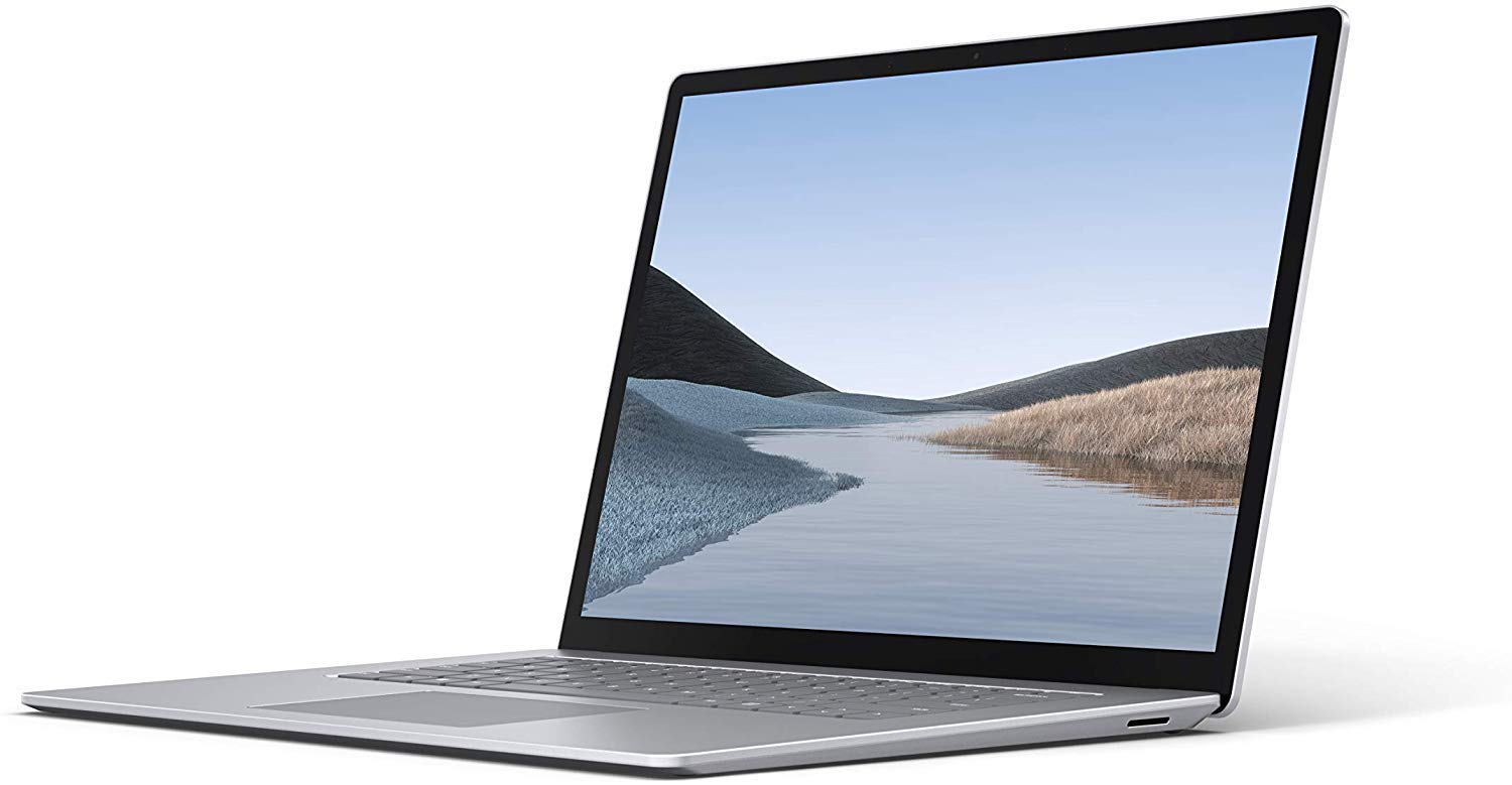 لپ تاپ لمسی Microsoft Surface Laptop 3 [Vgz-00013]، AMD Ryzen R5-3580U، 15 اینچ، 256 گیگابایت، 8 گیگابایت RAM، گرافیک AMD Radeon™ Vega 9، ویندوز 10، صفحه کلید انگلیسی-عربی، رنگ پلاتینیوم [نسخه خاورمیانه]
