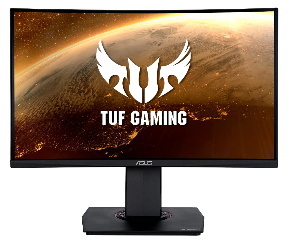 اسوس VG24VQ تاف گیمینگ کرود مانیتور بازی، 23.6 اینچ فول اچ‌دی (1920 × 1080)، 144 هرتز، بولور حرکتی بسیار پایین، فری‌سینک، 1 میلی‌ثانیه (MPRT)، افزایش سایه VG24VQ 23.6 اینچ 144 هرتز تکی