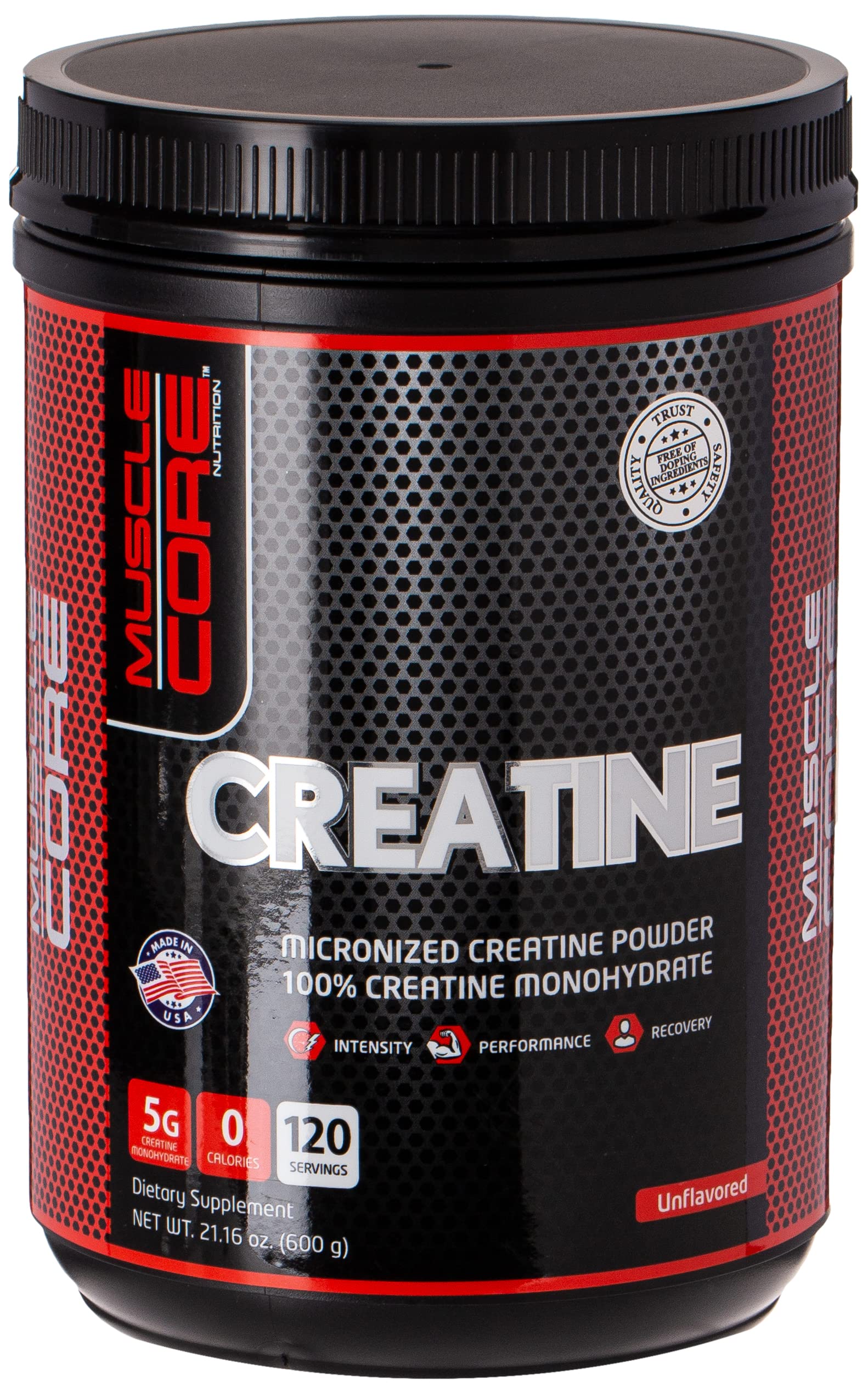 کراتین تغذیه هسته عضلانی MUSCLE CORE NUTRITION 600 گرم، بدون طعم