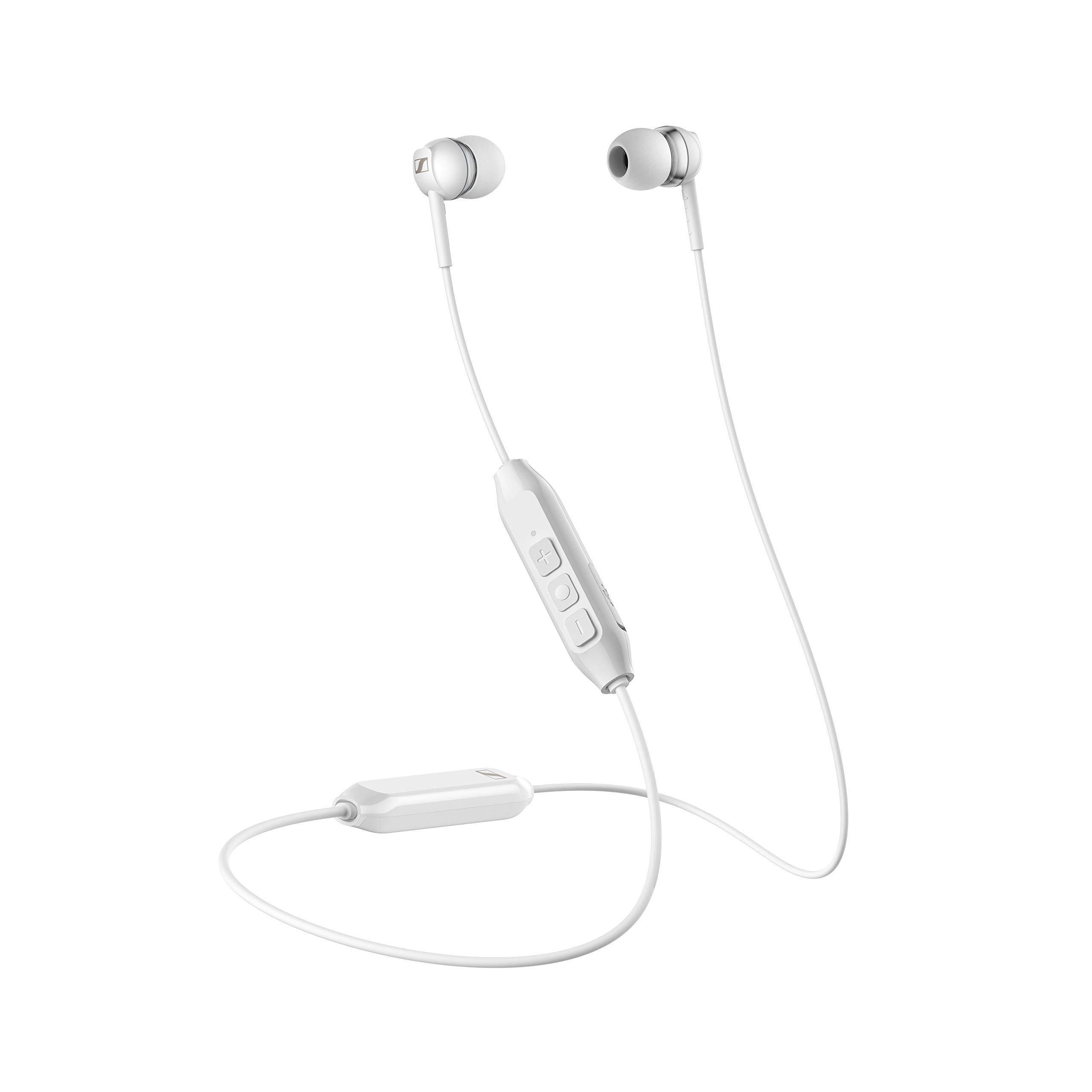 هدفون بی‌سیم بلوتوث ۵٫۰ Sennheiser CX 150BT - با عمر باتری ۱۰ ساعته، شارژ سریع USB-C، امکان اتصال به دو دستگاه - سفید (CX 150BT سفید)