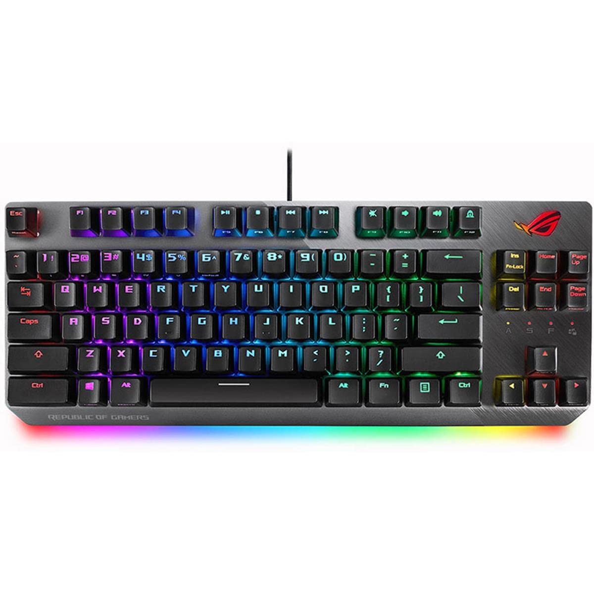 اسوس ROG Strix Scope Tkl کیبورد مکانیکی باسیم RGB بازی X802 Tkl/Bn/Us Cherry MX Brown