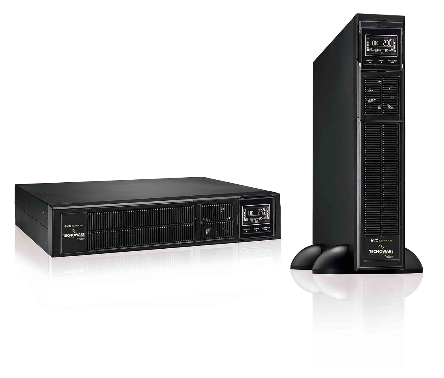 تکنولوژی On Line (VFI) DSP، بازدهی 94٪، ورودی / خروجی 230 / 230Vac 50 / 60Hz، پریز های خروجی IEC 2400VA برای سرور