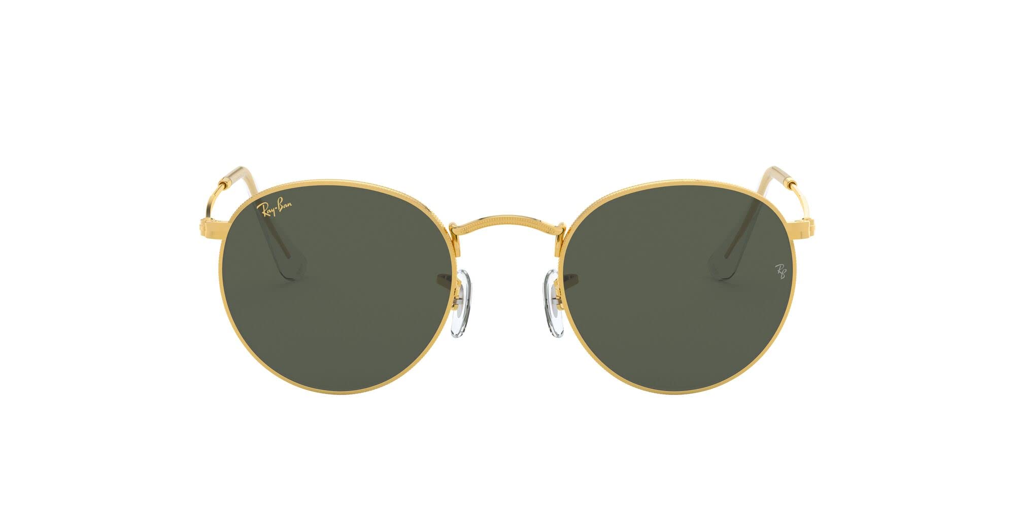 عینک آفتابی فلزی Ray-Ban RB3447 Round Metal در رنگ طلایی/سبز با قطر 50 میلیمتر