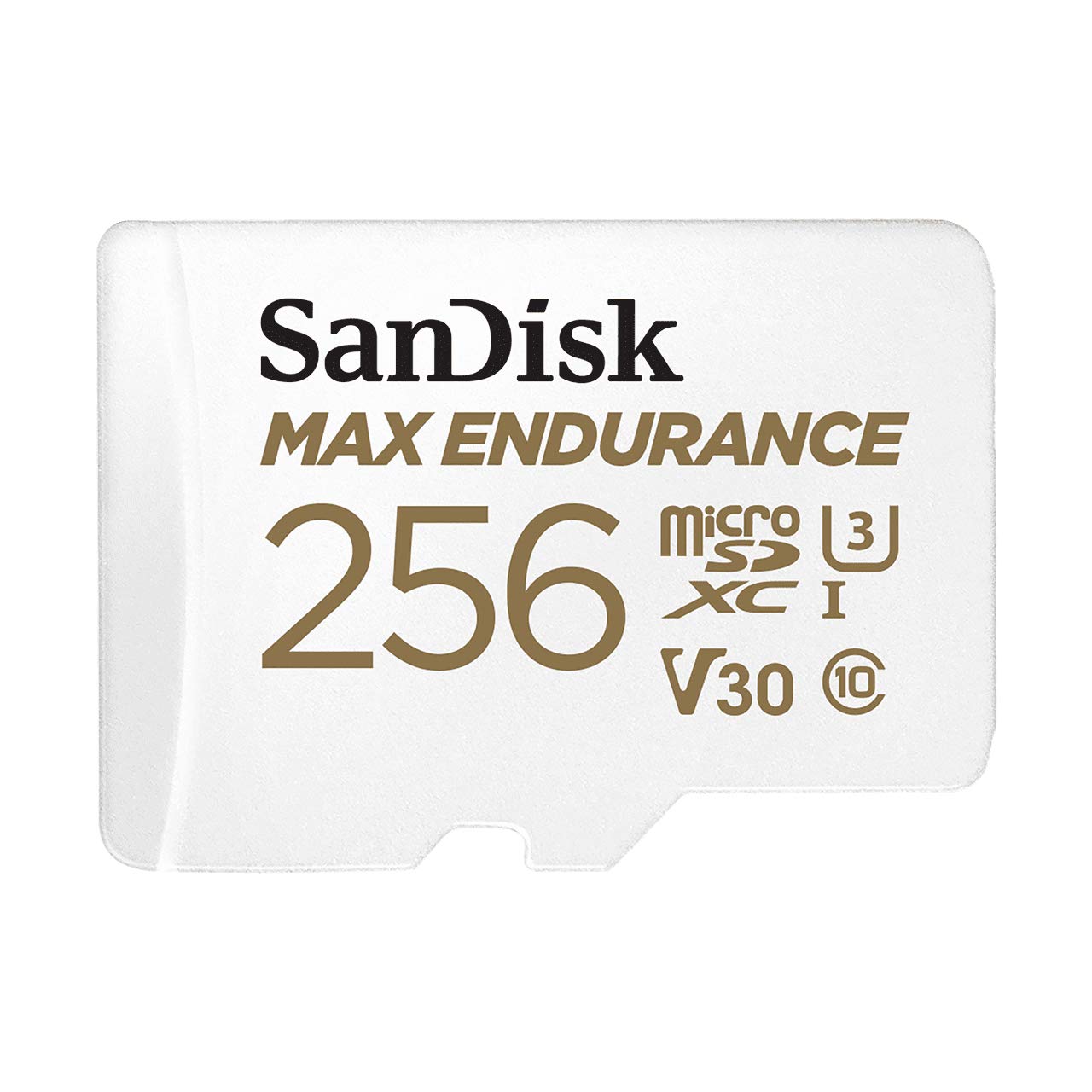 کارت حافظه SanDisk 256GB MAX Endurance microSDXC با آداپتور برای دوربین‌های امنیتی خانگی و داش‌کم‌ها - C10، U3، V30، 4K UHD، کارت حافظه Micro SD - SDSQQVR-256G-GN6IA