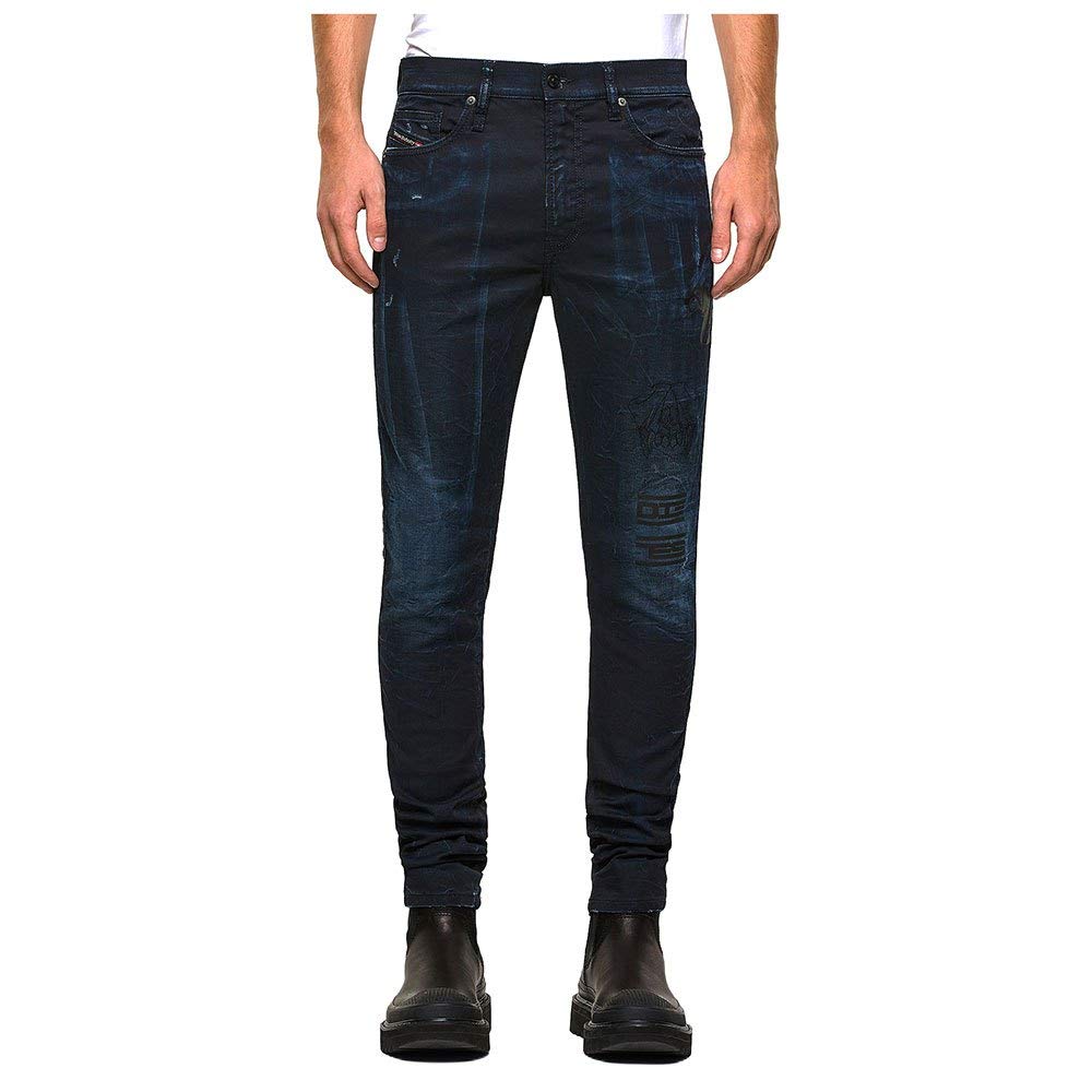 شلوار جین تعریقی Diesel Men's D-reeft-sp5-ne L.30، رنگ آبی دنیم، 28 28 01 آبی دنیم