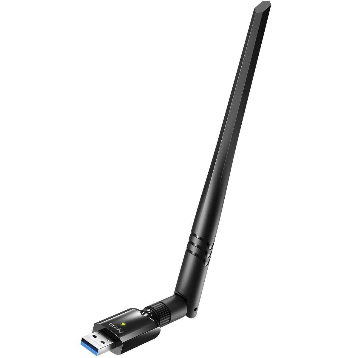 آداپتور WiFi دو بانده USB 3.0 Cudy AC 1300Mbps برای کامپیوتر، دانگل بی‌سیم USB با سرعت 400Mbps + 867Mbps، 5GHz + 2.4GHz، آنتن با تقویت دهنده 5dBi، سازگار با ویندوز 7/8/8.1/10، مک او اس، لینوکس، WU1400