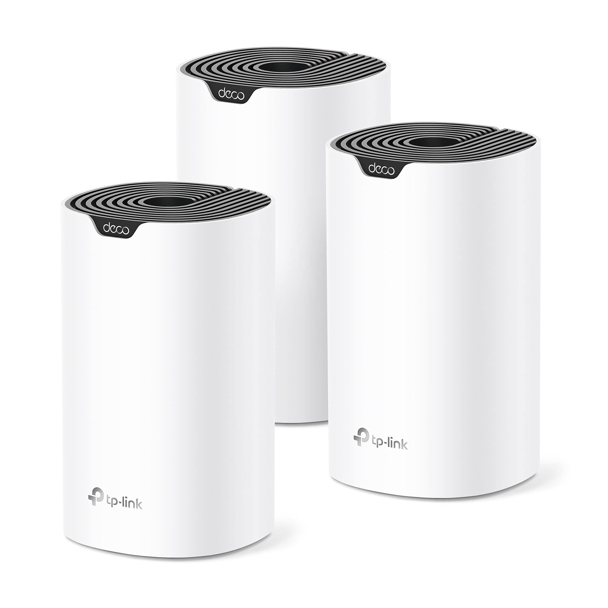 سیستم WiFi پیچیده TP-Link Deco Mesh AC1900 (Deco S4) - تا پوشش 5،500 فوت مربع، جایگزین روتر و تقویت‌کننده WiFi، پورت‌های گیگابیت، سازگار با الکسا، Wi-Fi پک 3 عدد AC1900.