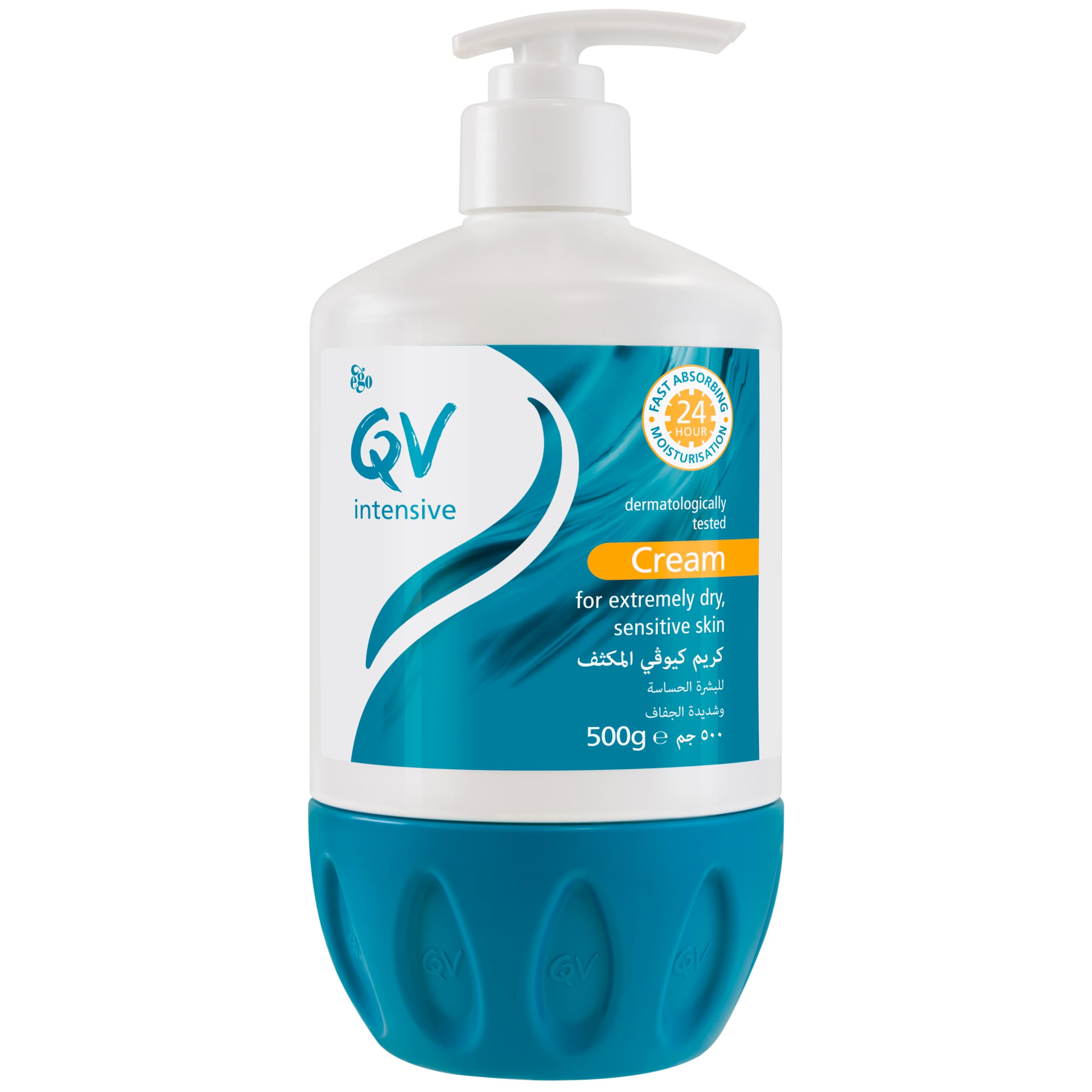 کرم مغذی QV با وزن ۵۰۰ گرم - کرم مرطوب‌کننده بسیار قوی برای پوست خشک و حساس | تسکین طولانی‌مدت | مناسب برای صورت و بدن | پزشک پوست توصیه‌کرده است
