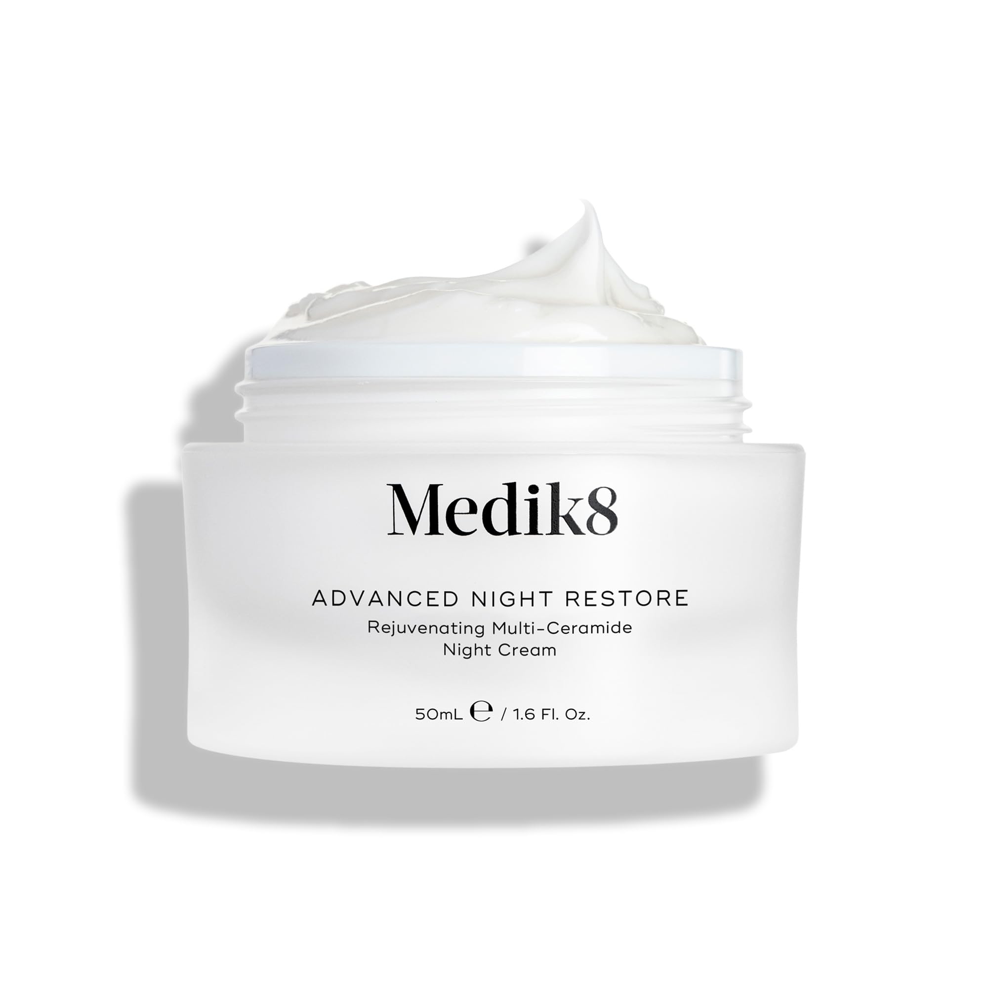 کرم شبانه مولتی سرامید زیبایی Medik8 Advanced Night Restore - نرم‌کننده - مرطوب کننده - پوست شما را هنگام خواب تغذیه عمیق می‌دهد و باعث تقویت و بهبود روشنایی آن می‌شود - حجم 50 میلی‌لیتر