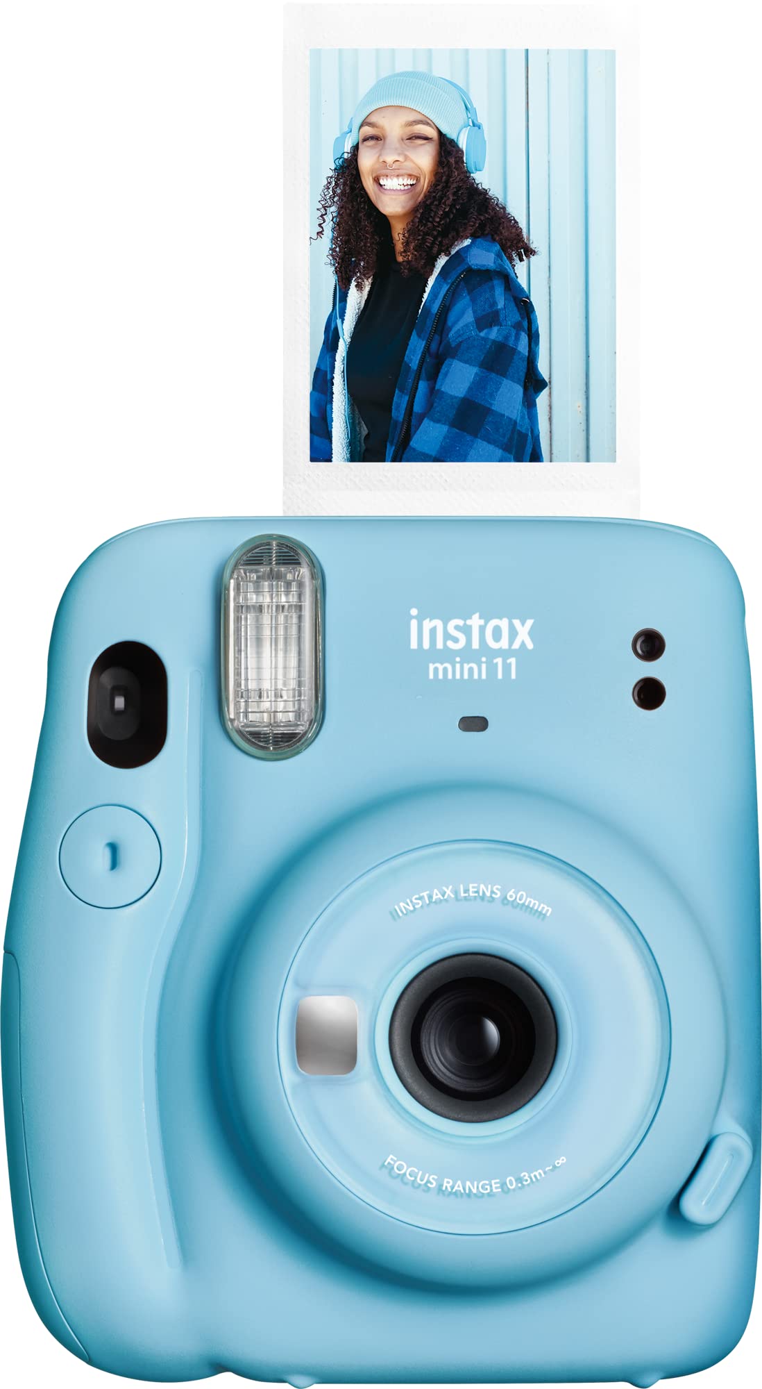 دوربین فوری فوجی‌فیلم Instax Mini 11، رنگ آبی آسمانی، بسته استاندارد آبی آسمانی