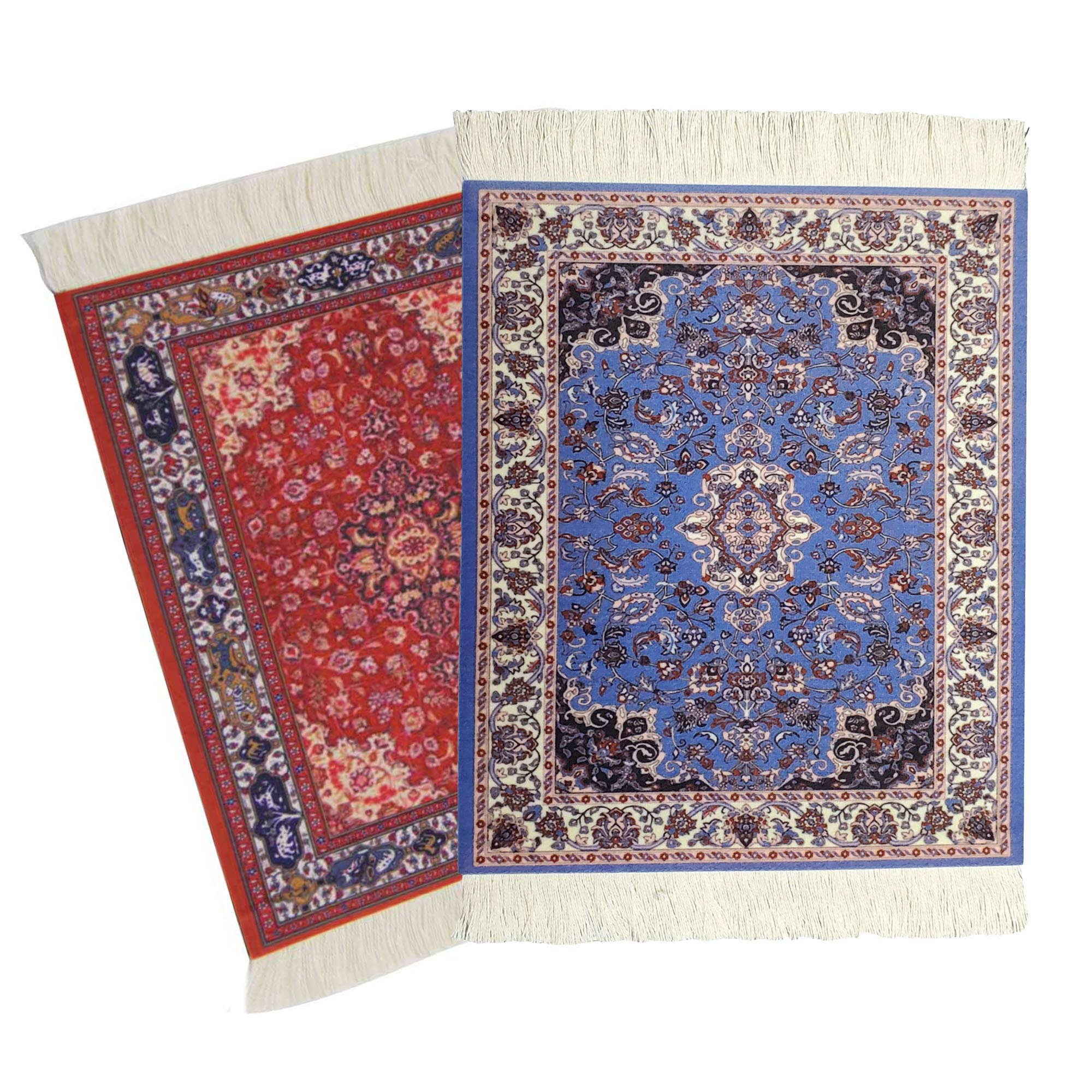 کتایاس Rug Mouse Pad، 2 بسته راحتی فرش بافته شده بوهمیایی فرش موس برای تزئین میز بادگیر