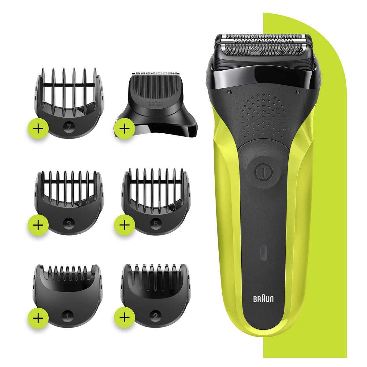 جلاق‌مو Braun مدل 300BT سری سبز دستگاه اصلاح و ازدیگرتی شارژی، سیاه
