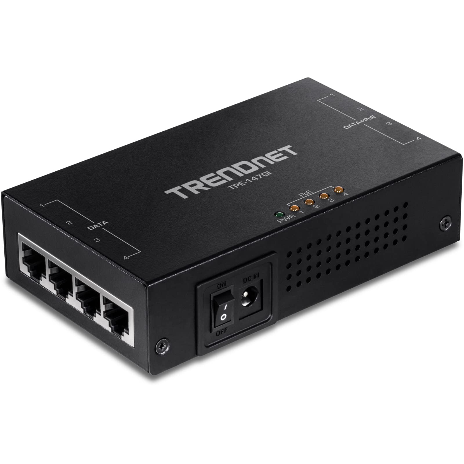 ترندنت ۶۵ وات ۴-پورت گیگابیت PoE+ تزریق‌کننده ۴ پورت گیگابیت PoE+