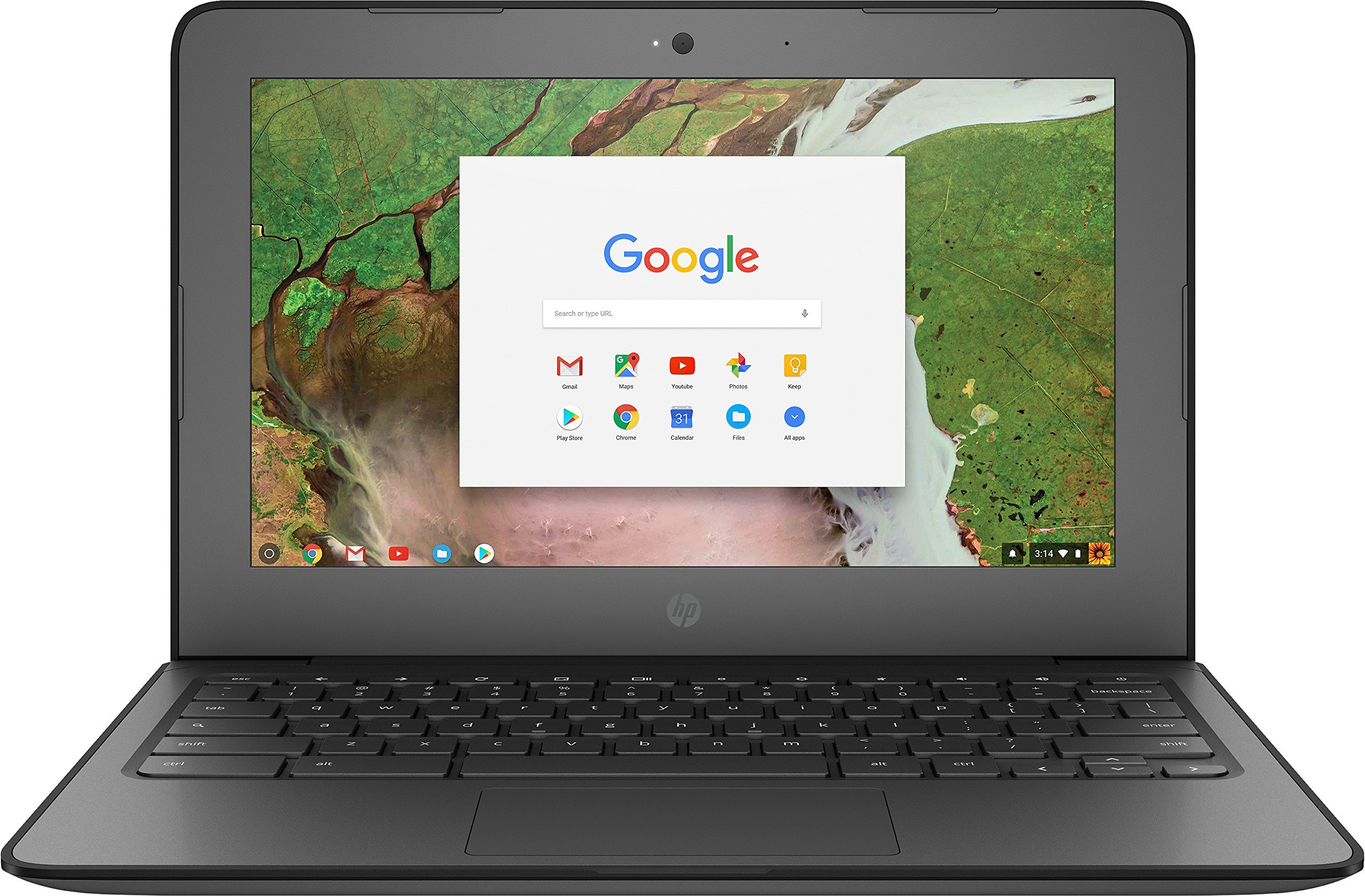 لپ تاپ HP Chromebook 11-G6 نسخه آموزشی، Intel Celeron N3350 دوهسته‌ای با فرکانس تا 2.1 گیگاهرتز، 4 گیگابایت RAM، گرافیک HD 500، صفحه نمایش LED 11.6 اینچی، وای فای، بلوتوث، 16 گیگابایت حافظه داخلی eMMC، مشکی، 3NU58UT (تجدید شده)