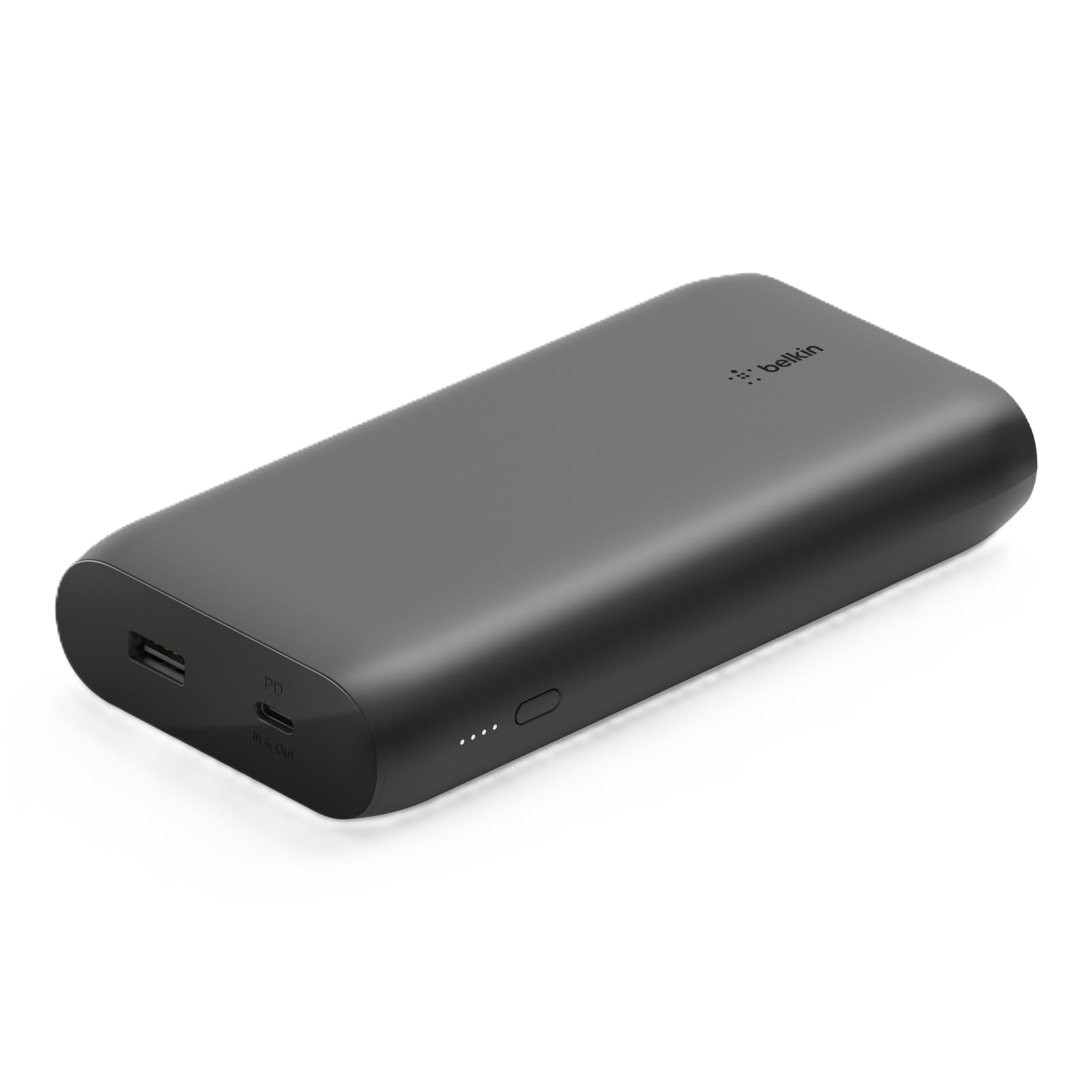 پاور بانک Belkin USB-C PD 20K (شارژ سریع شارژر قابل حمل با درگاه‌های USB-C + USB، ظرفیت 20000mAh، پک باتری برای مک‌بوک، آیفون، آیپد و ... ) – مشکی