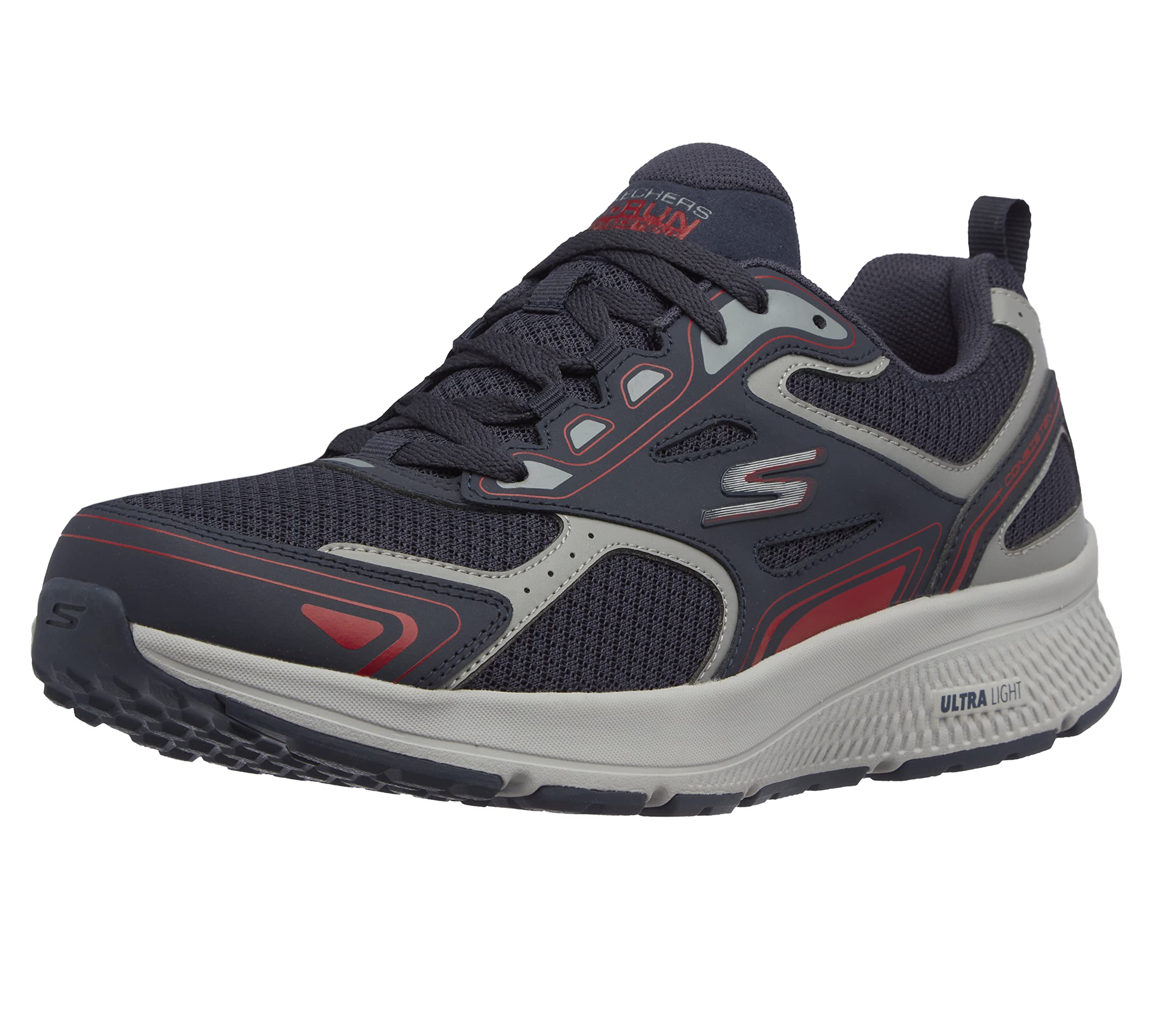 Skechers Go Run Consistent Performance — کفش کتانی مردانه (M)، سایز 47 EU، رنگ سرمه‌ای/قرمز