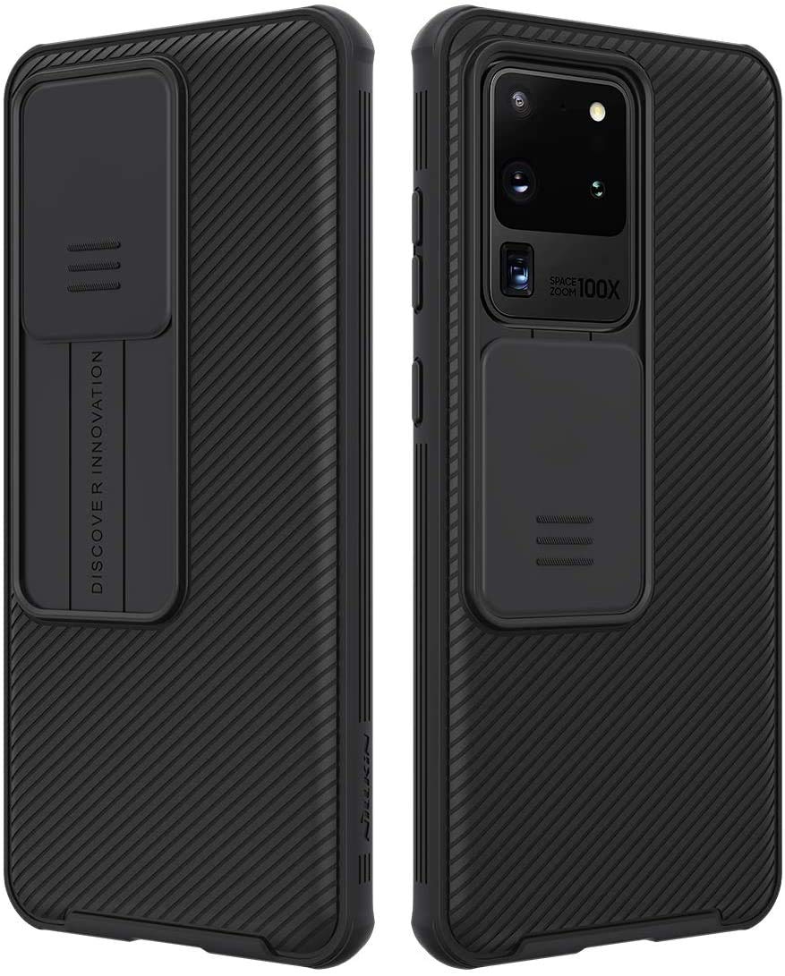 کیس Nillkin Camshield Pro برای Galaxy S20 Ultra / S20 Ultra 5G 6.9 اینچ، [حفاظت دوربین] با درپوش دوربین قابل اسلاید، کیس نازک و شیک محافظ برای Samsung Galaxy S20 Ultra / S20 Ultra 5G مشکی