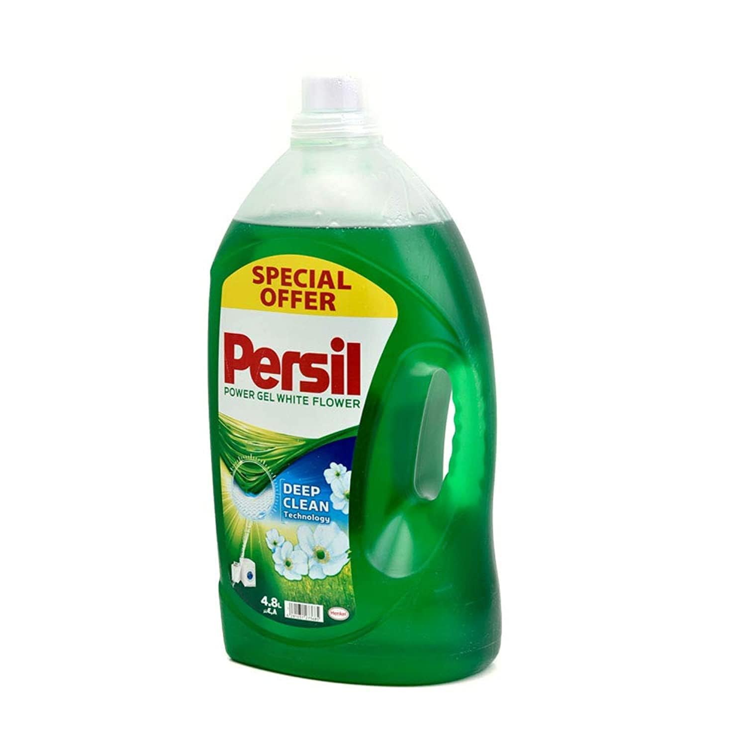 مایع شوینده لباسشویی Persil Power Gel با فناوری تمیزی عمیق، با بوی گل سفید، حجم 4.8 لیتر - بسته‌بندی ممکن است متفاوت باشد