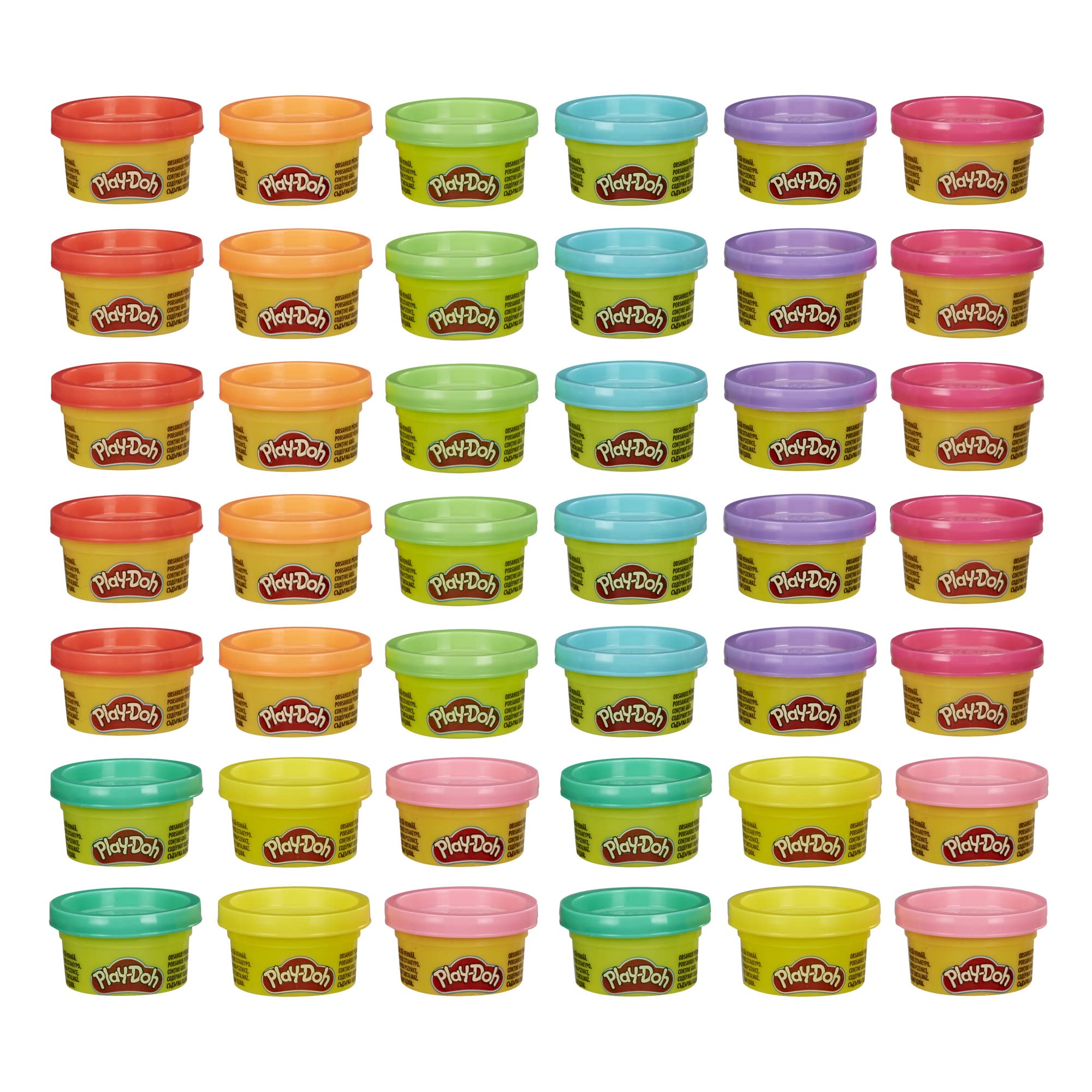 بسته ۴۲ عددی خمیر مدل‌سازی یک اونسی Play-Doh Bulk Handout، اسباب بازی هالووین بدون شکلات و لوازم بازی و جشن، اسباب بازی و هنرهای کودکان، اسباب بازی پیش‌دبستانی، مناسب برای ۲ سال به بالا (ویژه آمازون)، ۴۲ عدد بانکه ۱ اونسی
