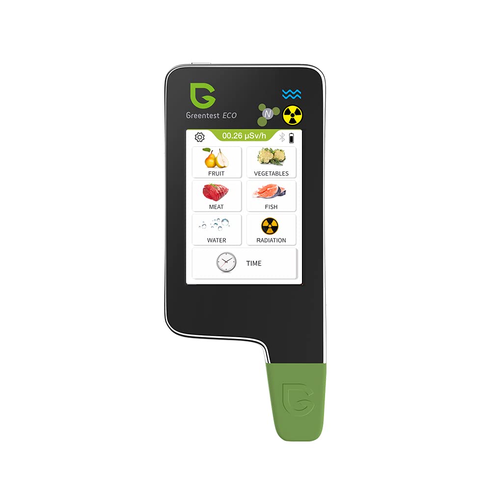 آزمایشگاه دیجیتال خواندن فوری Nitrate ECO 6 Greentest، آزمایشگاه آب متر TDS PPM تشعشع یافت کننده شمارنده ژیگر برای گوشت تازه، میوه، سبزیجات