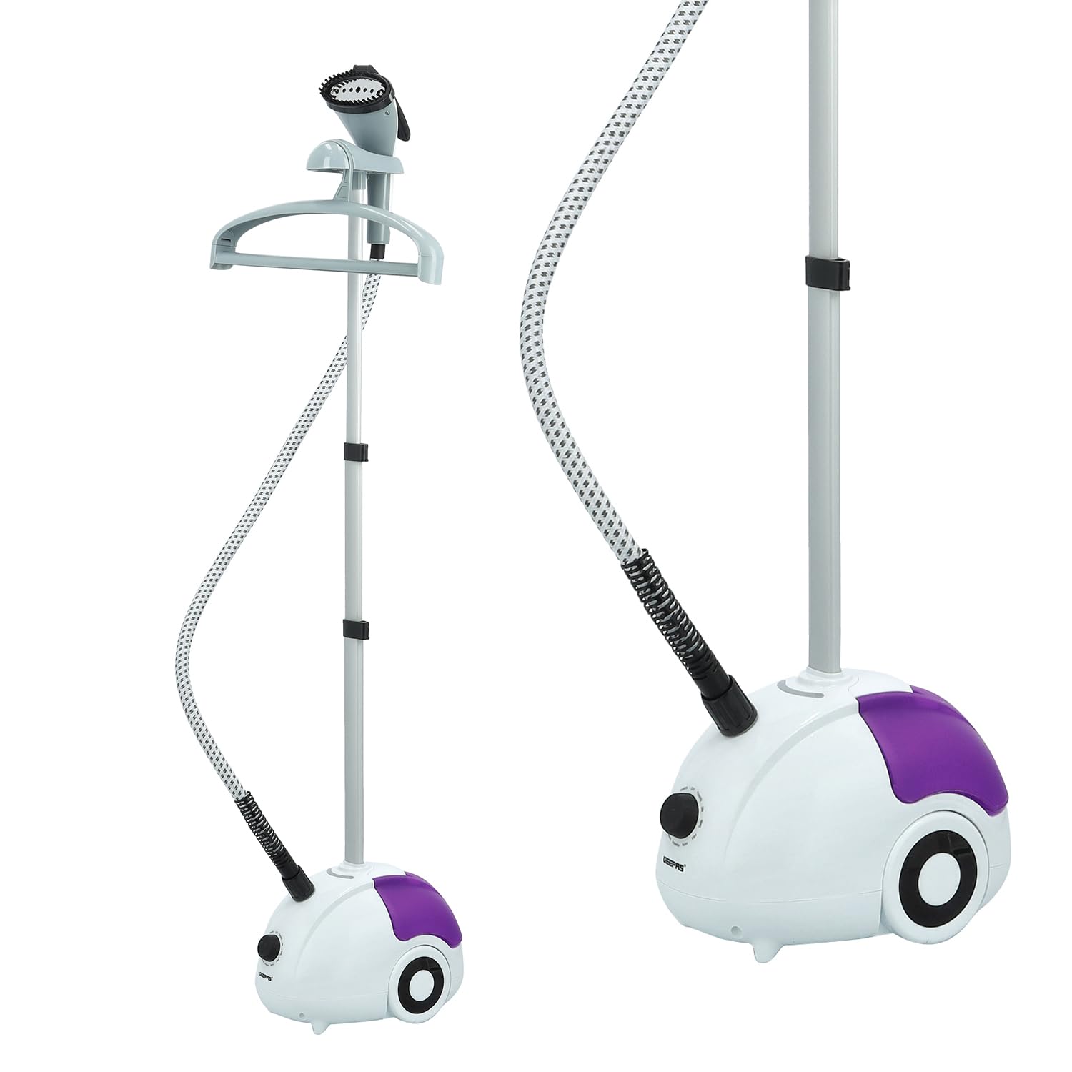 بخارگر لباس Geepas 2000 وات، مخزن آب 1.8 لیتری، سفید/مشکی، GGS25022N
