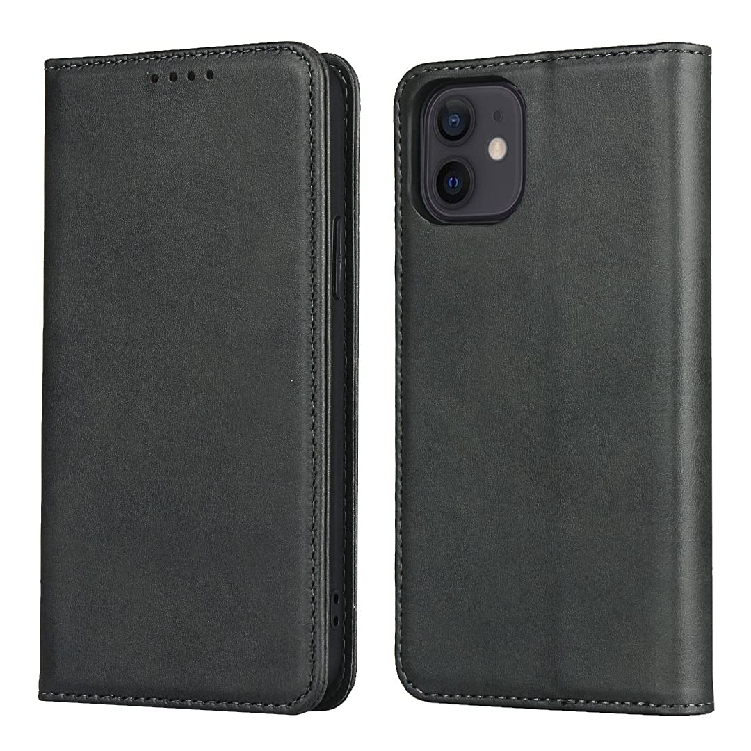 iCoverCase iPhone 11 مورد کیف پول با قابلیت نگهدارنده کارت، پوسته چرمی PU محافظ مغناطیسی با ویژگی قابلیت استند کیکاست برای iPhone 11 - رنگ خاکستری تیره iPhone 11 طیف خاکستری oscيلبخشگر.