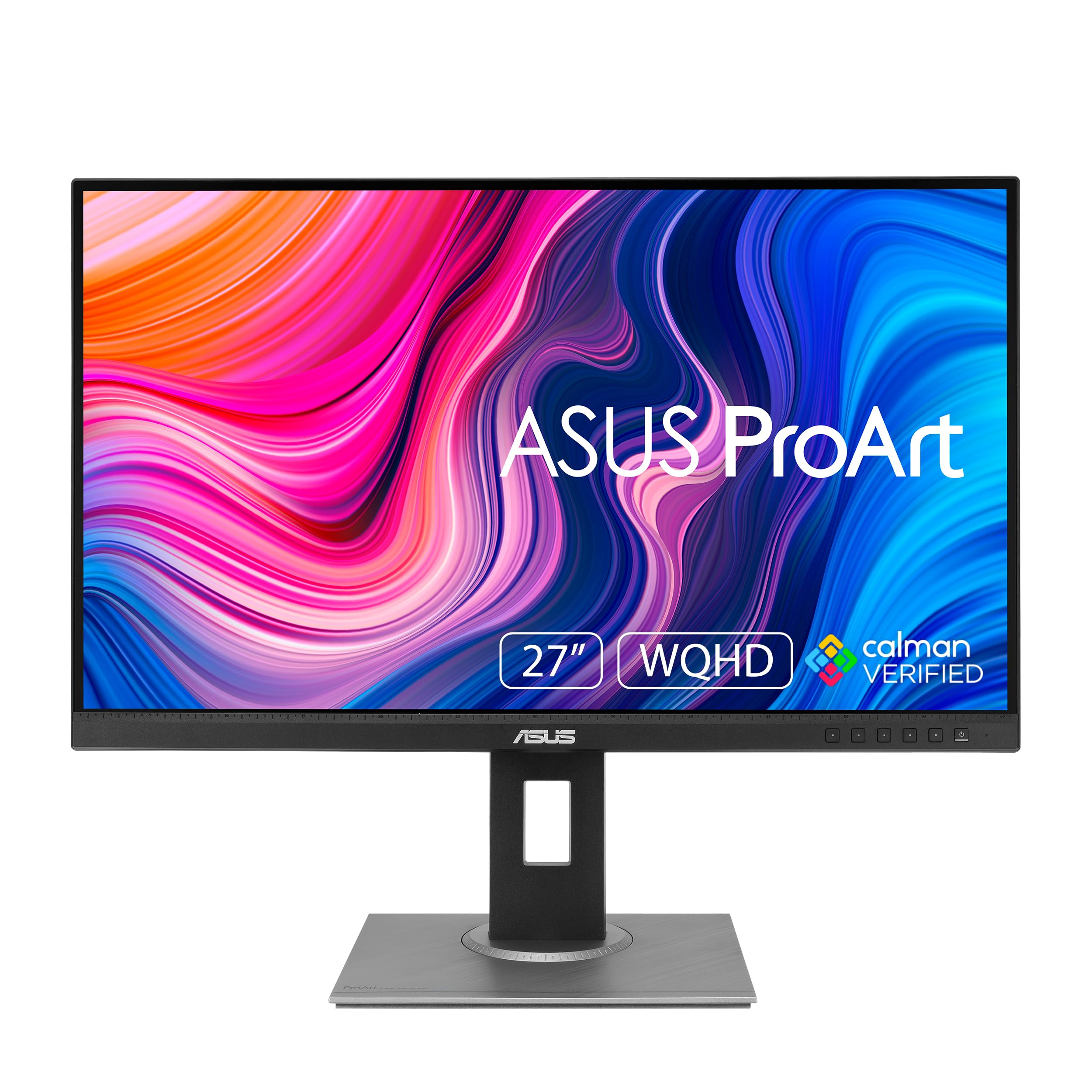 مانیتور حرفه ای ASUS ProArt Display PA278QV - 27 اینچ، IPS، WQHD (2560 × 1440)، 100٪ sRGB، 100٪ Rec. 709، دقت رنگ ΔE <2، تایید شده توسط Calman، تنظیمات اولیه ProArt، پالت ProArt، استند ارگونومیک 27 اینچ QHD USB 3.2