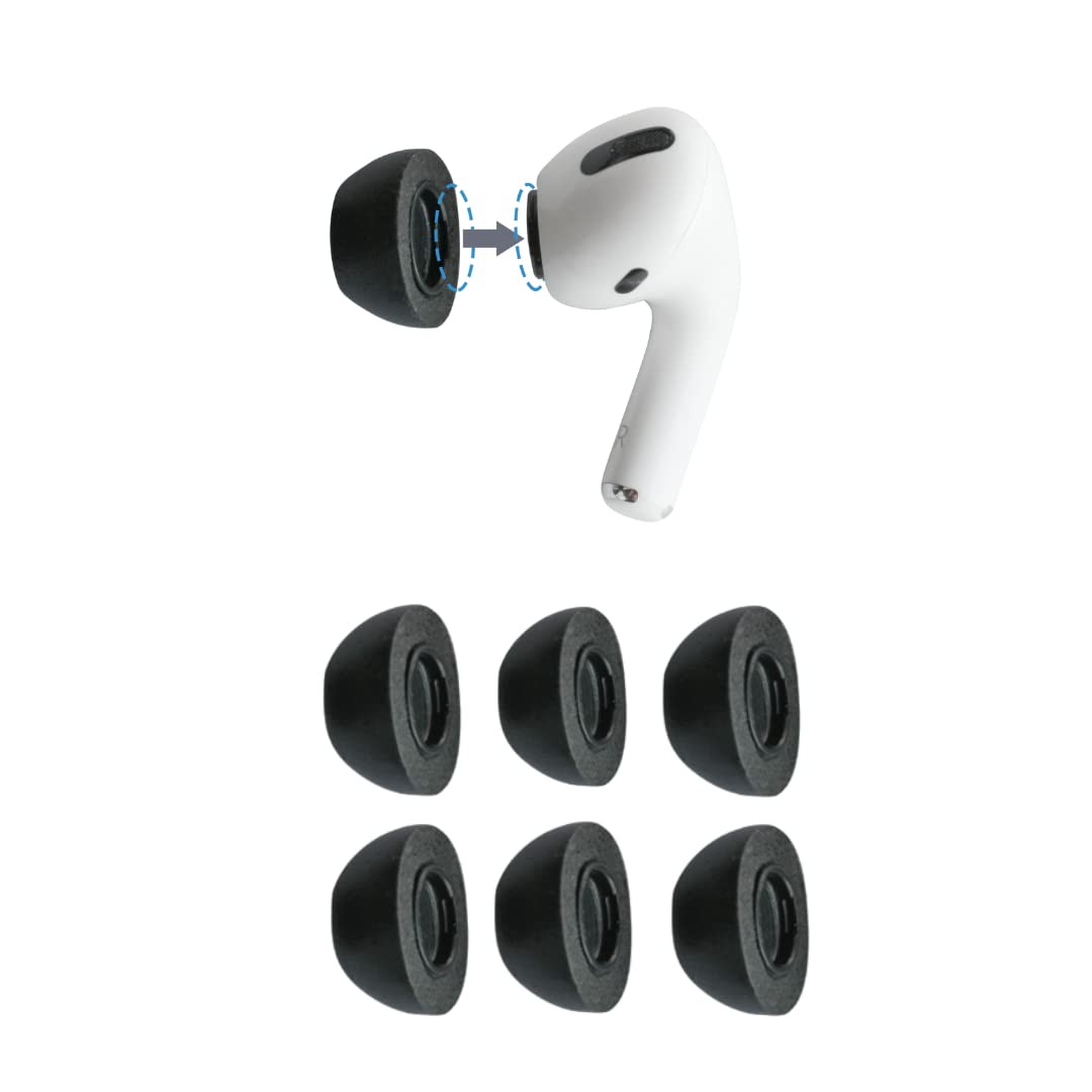 افرهای گوشی فومی Comply برای Apple AirPods Pro 2.0. راحت و آرام. قرار گیرد. از نویز منع شود. جایگاه در قابلیت شارژ (متوسط، 3 جفت)، اندازه متوسط بی سیم adaptors.