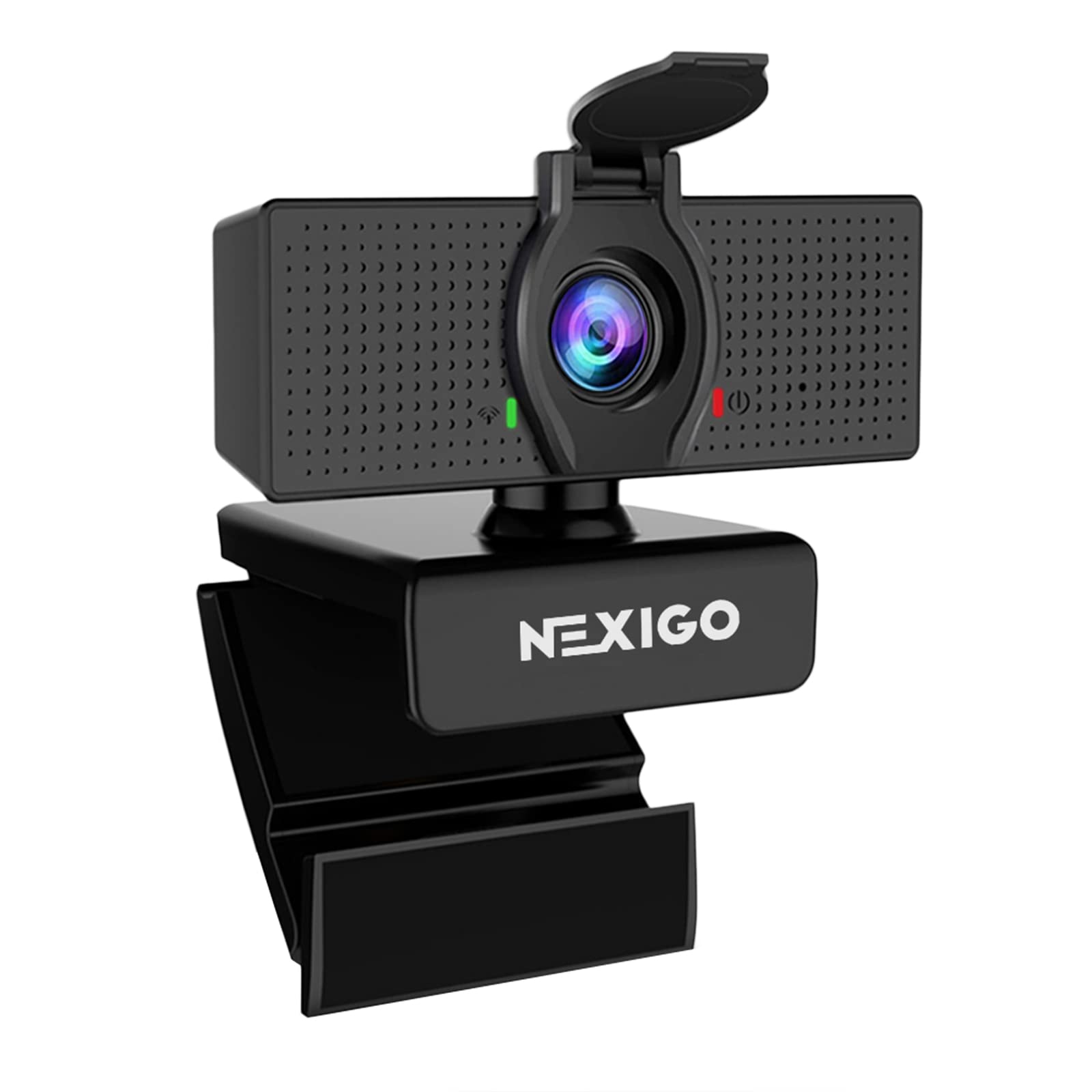 وب‌کم تجاری NexiGo 1080P با میکروفون و درپوش حریم خصوصی N60 دوربین USB HD زاویه 110 درجه‌ای گسترده پلاگ اند پلی کامپیوتر سیاه دوربین وب 1080p