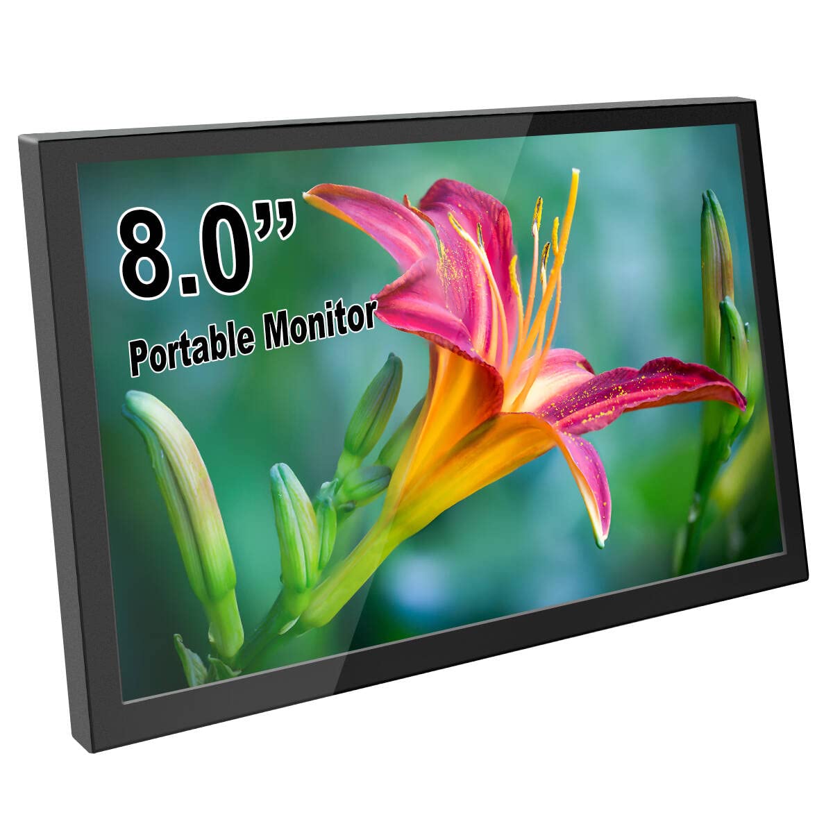 مانیتور قابل حمل 8 اینچی ایلیکرو، با رزولوشن 1280x800، صفحه نمایش LCD کوچک قدرت گرفته از پورت USB که سازگار است با Raspberry Pi، لپ تاپ، کامپیوتر شخصی، Jetson Nano، کنسول‌های بازی - 8 اینچی، بدون قابلیت لمس، با قاب فلزی