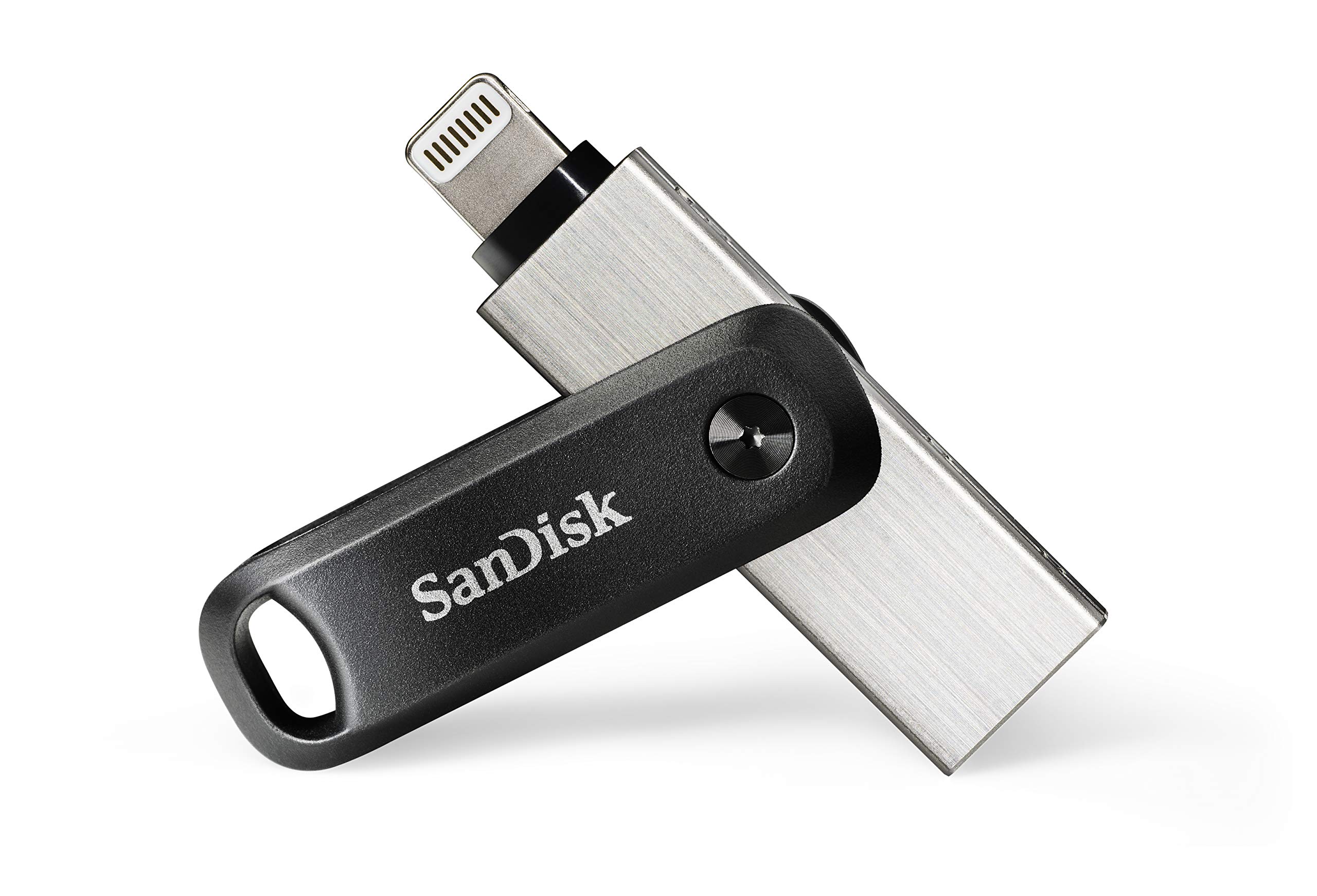 دیسک فلش ۶۴ گیگابایت آیکسپند Sandisk برای آیفون و آیپد - مدل SDIX60N-064G-GN6NN دیسک فلش آیکسپند ۶۴ گیگابایت با قاب چرخانده‌شونده