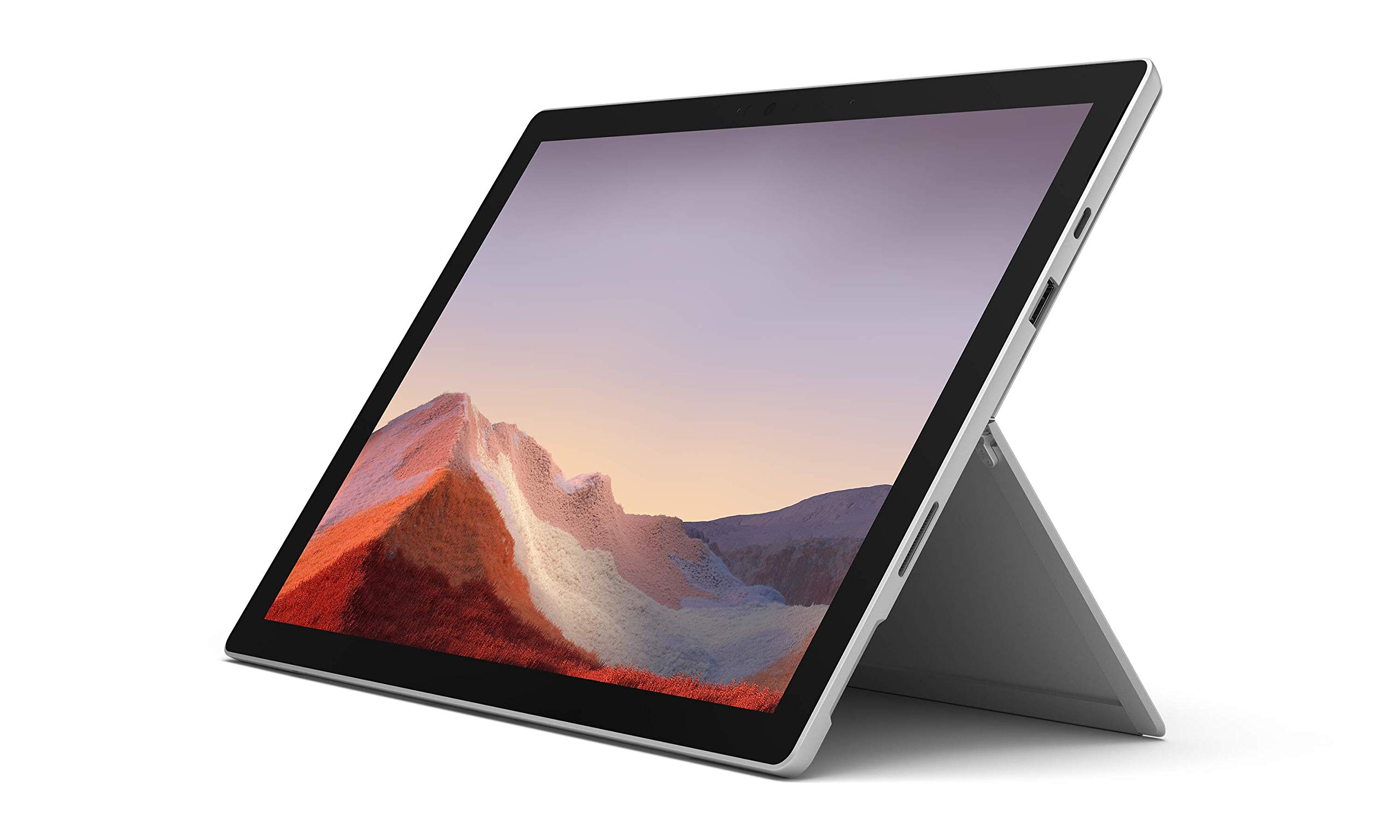 Microsoft (بازسازی شده) Surface Pro 7 قرص ۱۲.۳ اینچی (پلاتین) - اینتل نسل ۱۰ کواد کور i7، ۱۶GB رم، ۲۵۶GB حافظه اس اس دی، ویندوز ۱۰ هوم دستگاه پلاتینی i7، ۱۶ گیگابایت، ۲۵۶ گیگابایت تبلت فقط دستگاه