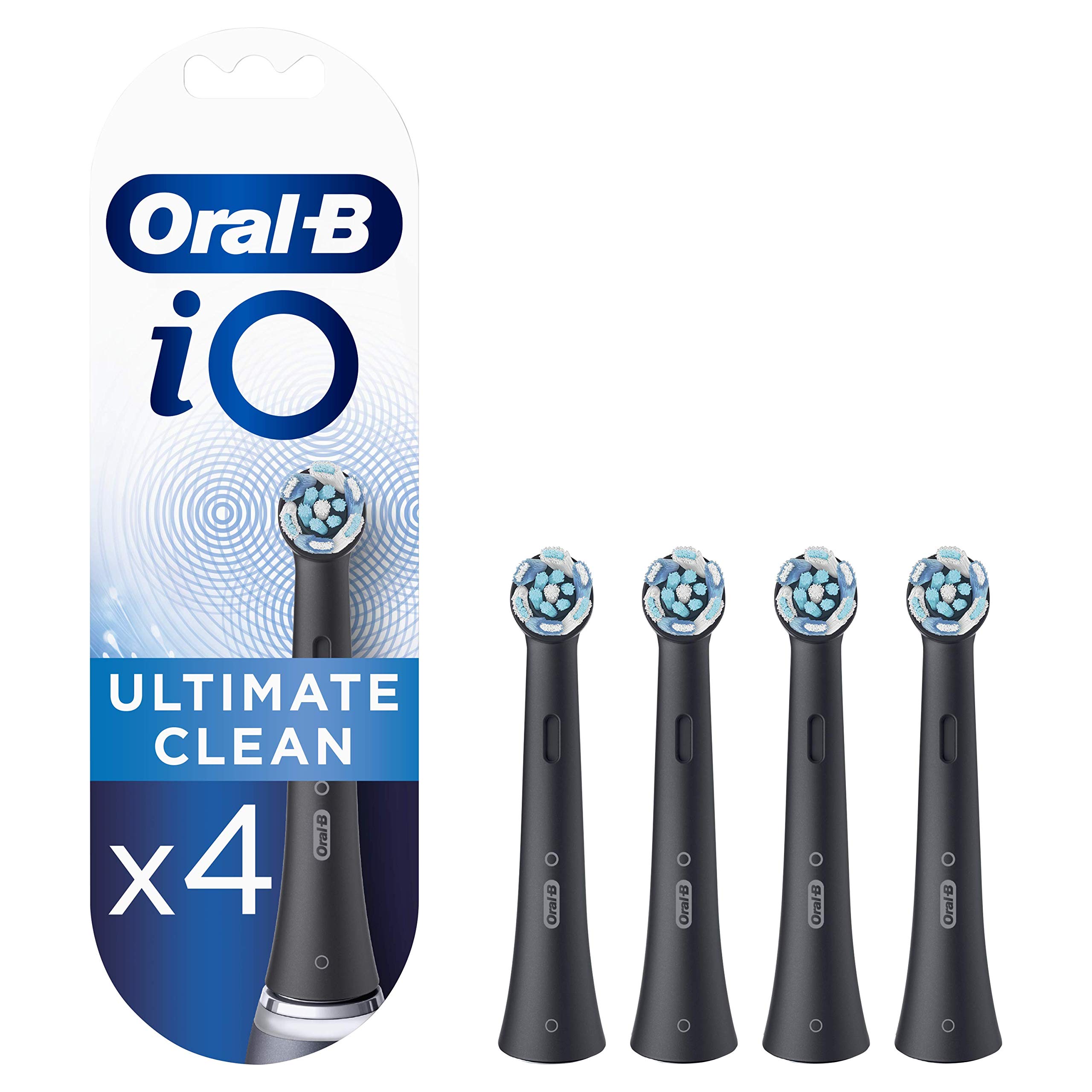 سر دندان‌پزشکی الکتریکی Oral-B iO Ultimate Clean، دارای برس‌های پیچیده و زاویه دار برای پاک‌کردن عمیق پلاک، بسته ۴ عددی، مناسب برای Mailbox، ۴ عدد مشابه Fit