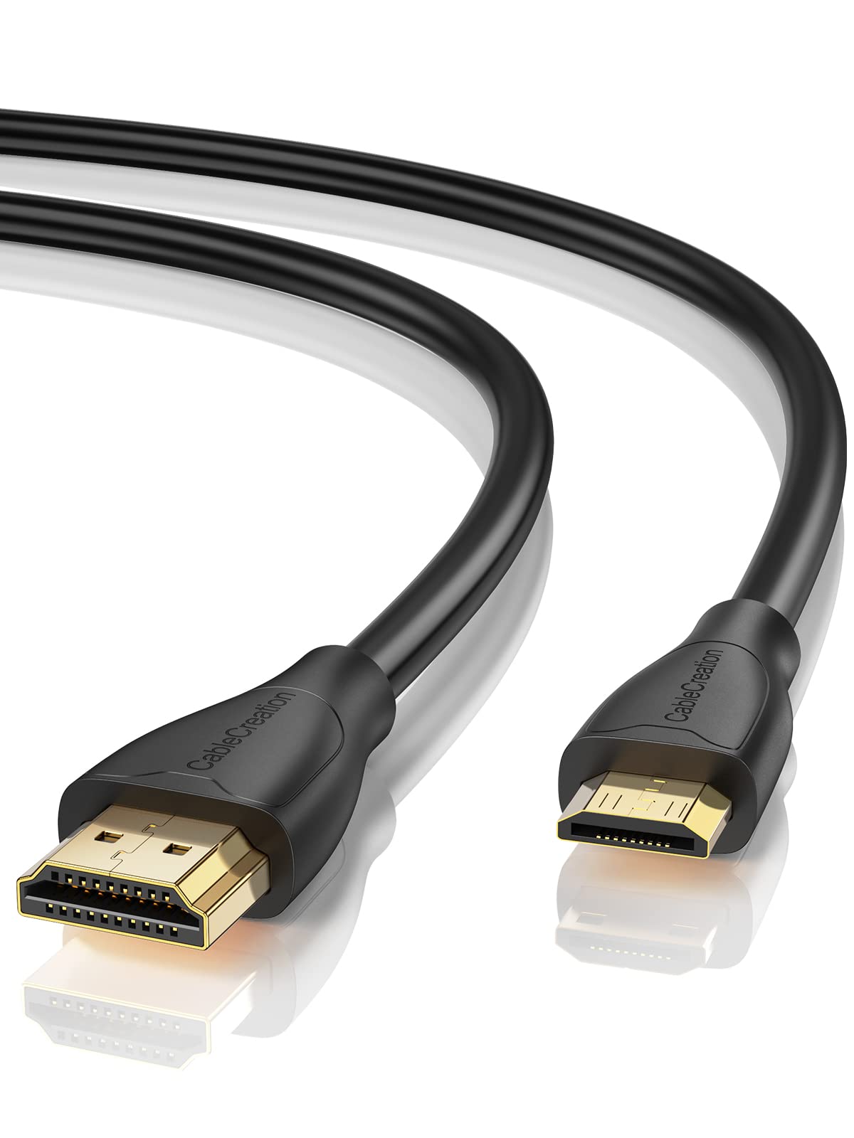 کابل ساخت تهیه Mini HDMI to HDMI ، آداپتور HDMI با سرعت بالا 4K 60Hz مذکر به مذکر ، سازگار با دوربین ، فیلمبرداری ، لپ تاپ ، کارت گرافیک ، تلویزیون با کیفیت بالا ، تبلت ، EOS RP/EOS 7D Mark II/XA40 ، 3FT سیاه/Mini HDMI to HDMI 3FT