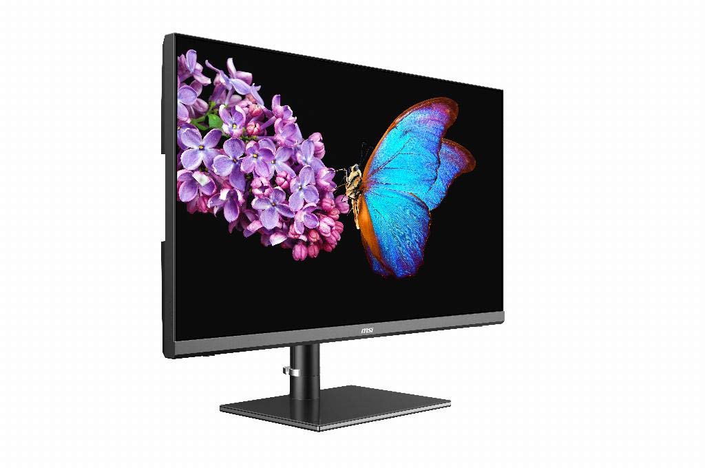 مانیتور خالق MSI Prestige PS321QR - 31.5 اینچ، 16: 9 WQHD (2560 × 1440)، 2K، Rapid IPS، 60Hz، DCI-P3 95٪، Adobe 99٪، VESA HDR 600، HDMI، DisplayPort، قابل تنظیم استند، طراحی شده برای ایجاد محتوا