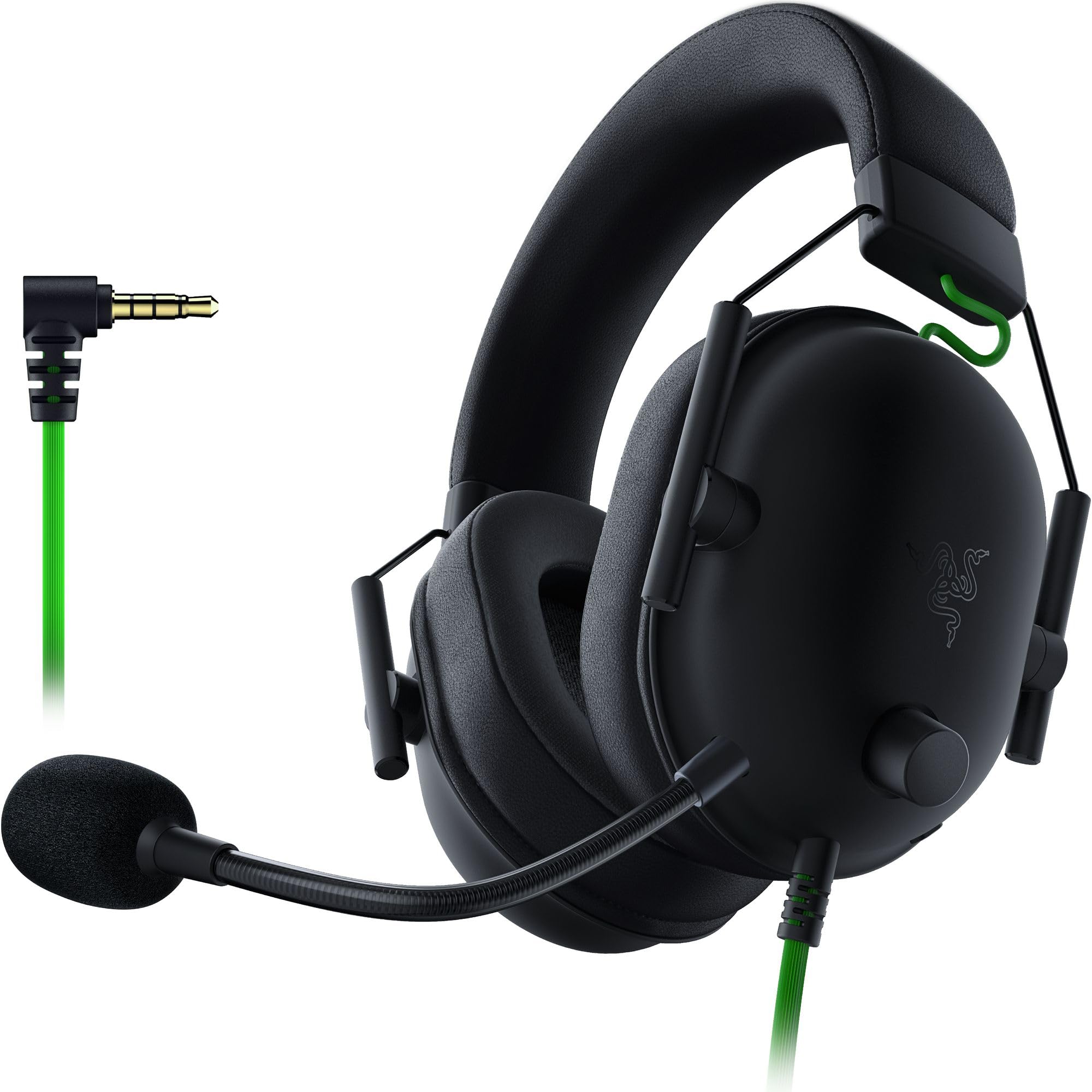 هدست بازی Razer BlackShark V2 X: صدای فراگیر 7.1، درایور 50 میلی‌متری، وساده‌کربن با حافظه فوم، برای کامپیوتر، PS4، PS5، Switch، Xbox One، Xbox Series X|S، موبایل، جک صدا 3.5 میلی‌متری، کلاسیک مشکی - مدل Blackshark V2 - X با سیم