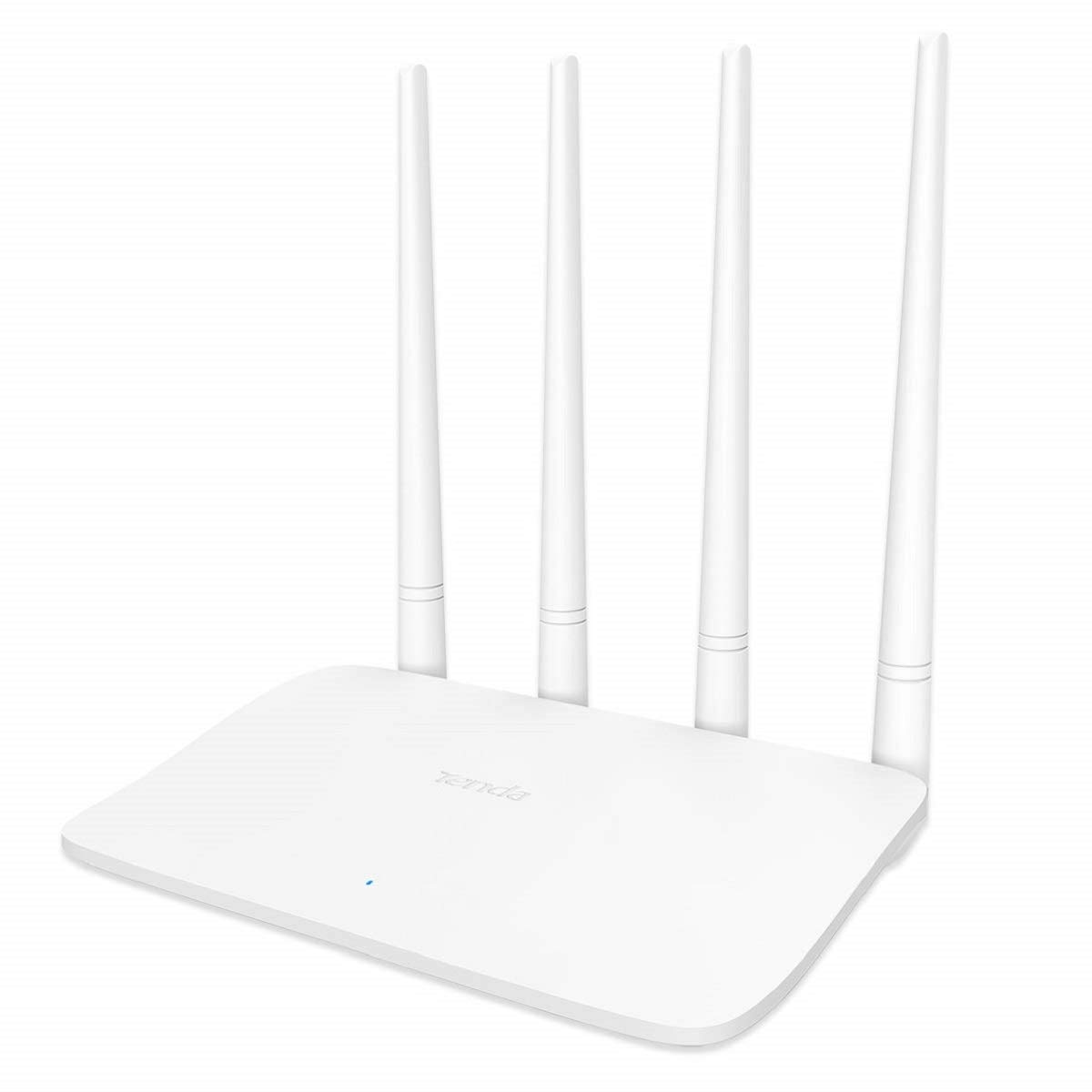 مسیریاب بی‌سیم Tenda F6 V4.0 N300، 4 آنتن 5dBi، راه‌اندازی آسان (سفید، بدون مودم)