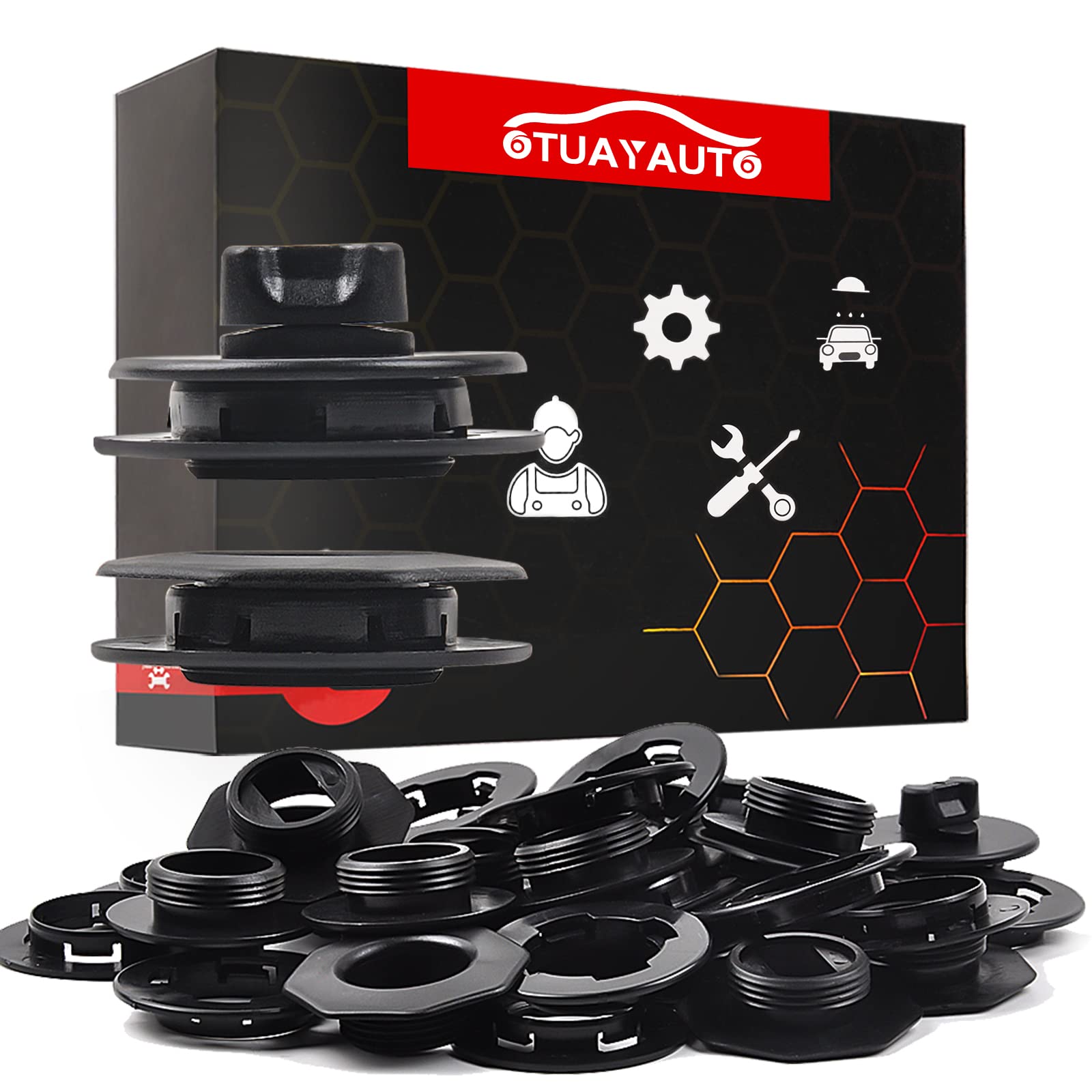 8 عدد گیره فرش خودرو OTUAYAUTO - برای فرش لایه دوتایی - دارنده گیره‌های فرش اتومبیلی وسیع - 8 عدد گیره فرش یونیورسال برای فرش لایه دوتایی