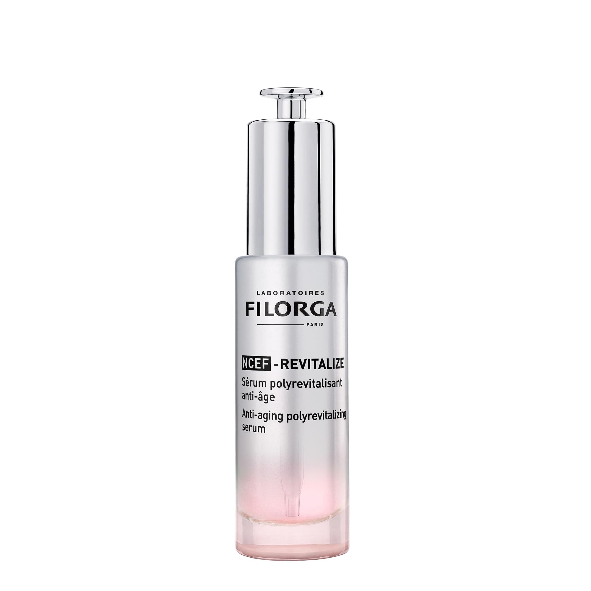 سروم صورت تقويت‌کننده و ضدپيری Filorga NCEF-Revitalize، درمان بافت پوستی صاف و روشن‌تر با اسید هیالورونیک، امینواسیدها و کوآنزیم‌ها، 1.01 اونس