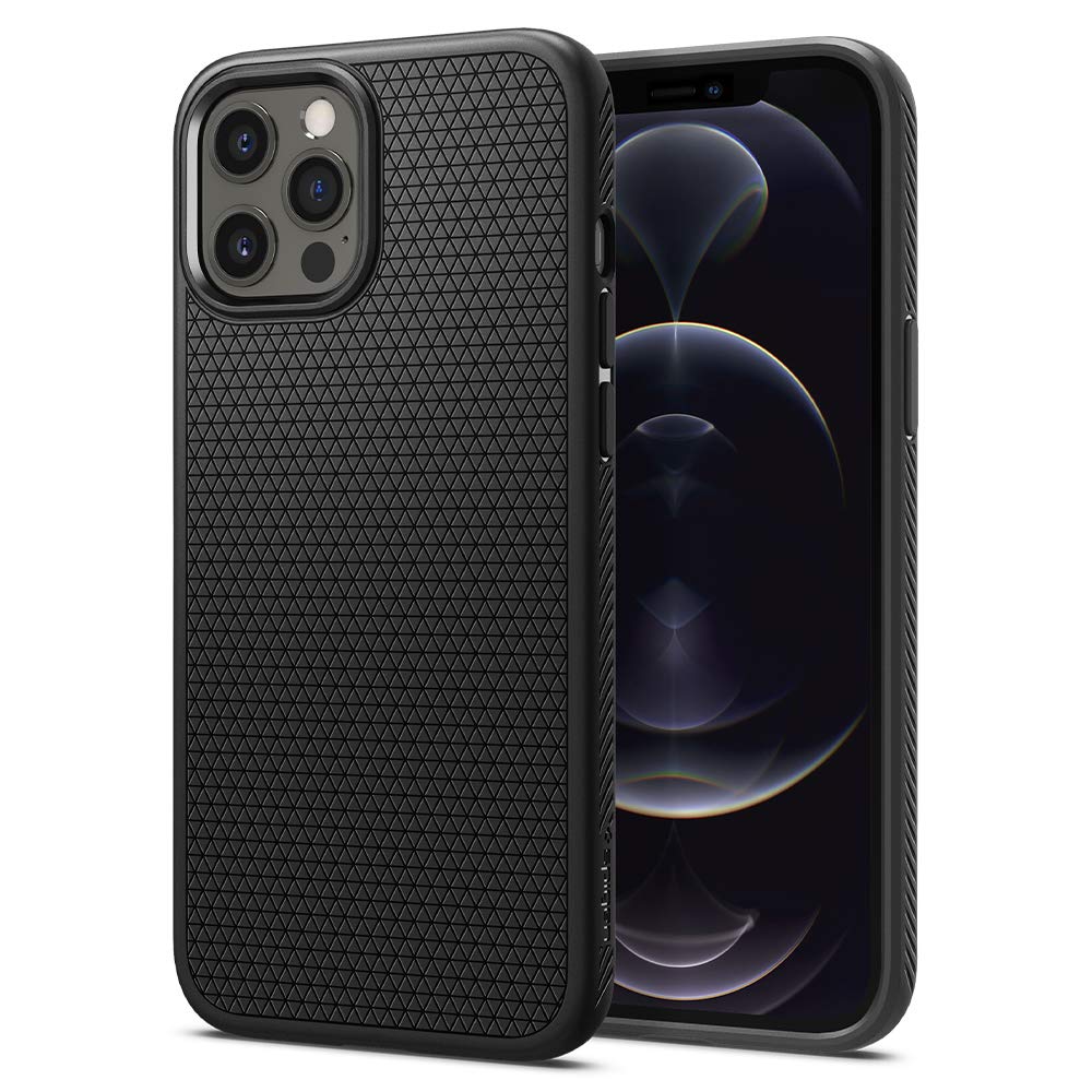 کاور Spigen Liquid Air طراحی شده برای مدل آیفون 12 و آیفون 12 پرو (6.1 اینچ) - مشکی مات