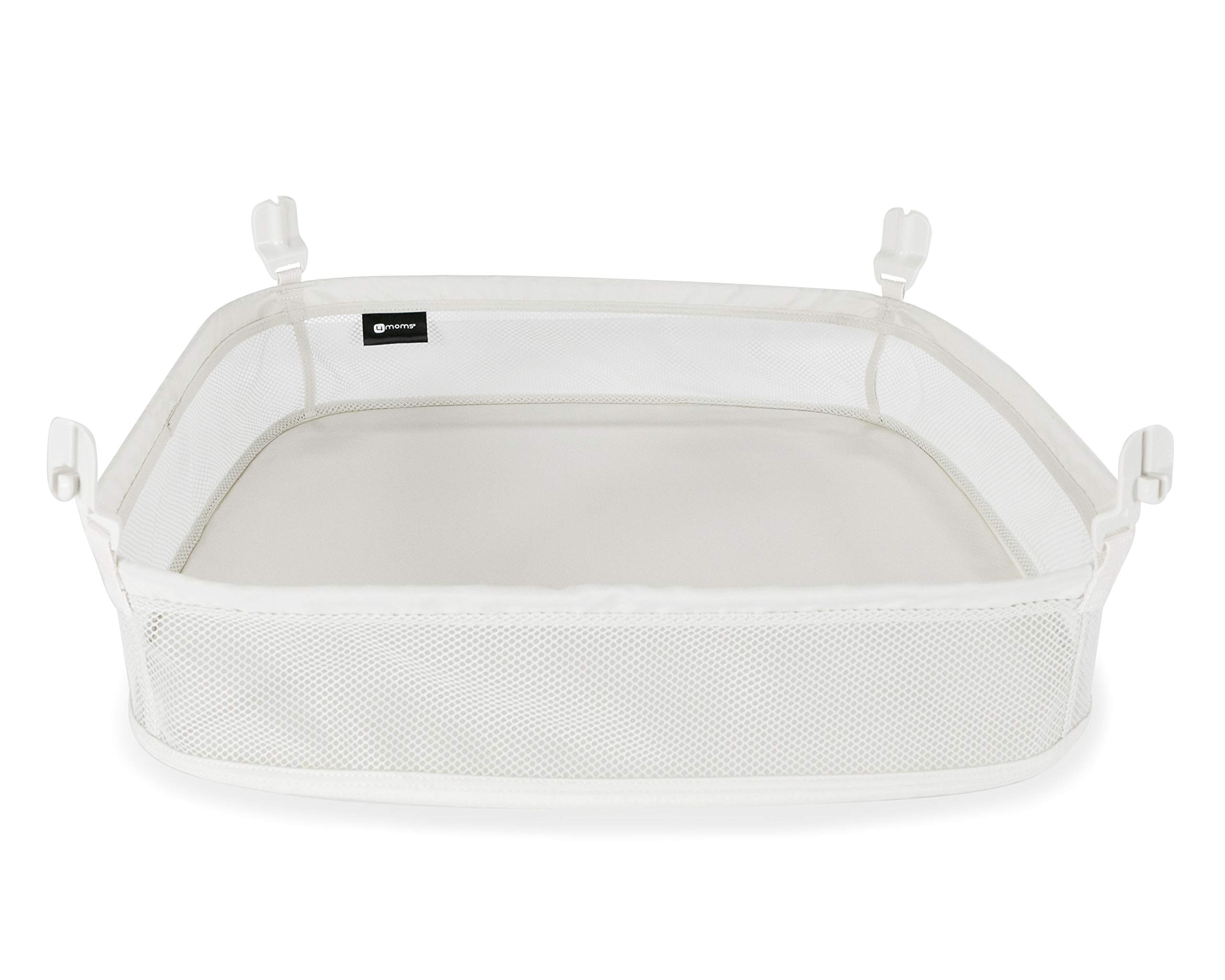 سبد ذخیره‌سازی تخت خواب 4Moms Mamaroo | برای تخت‌های خواب و مبلمان نوزادان | عالی برای سازماندهی، سفید بلوط