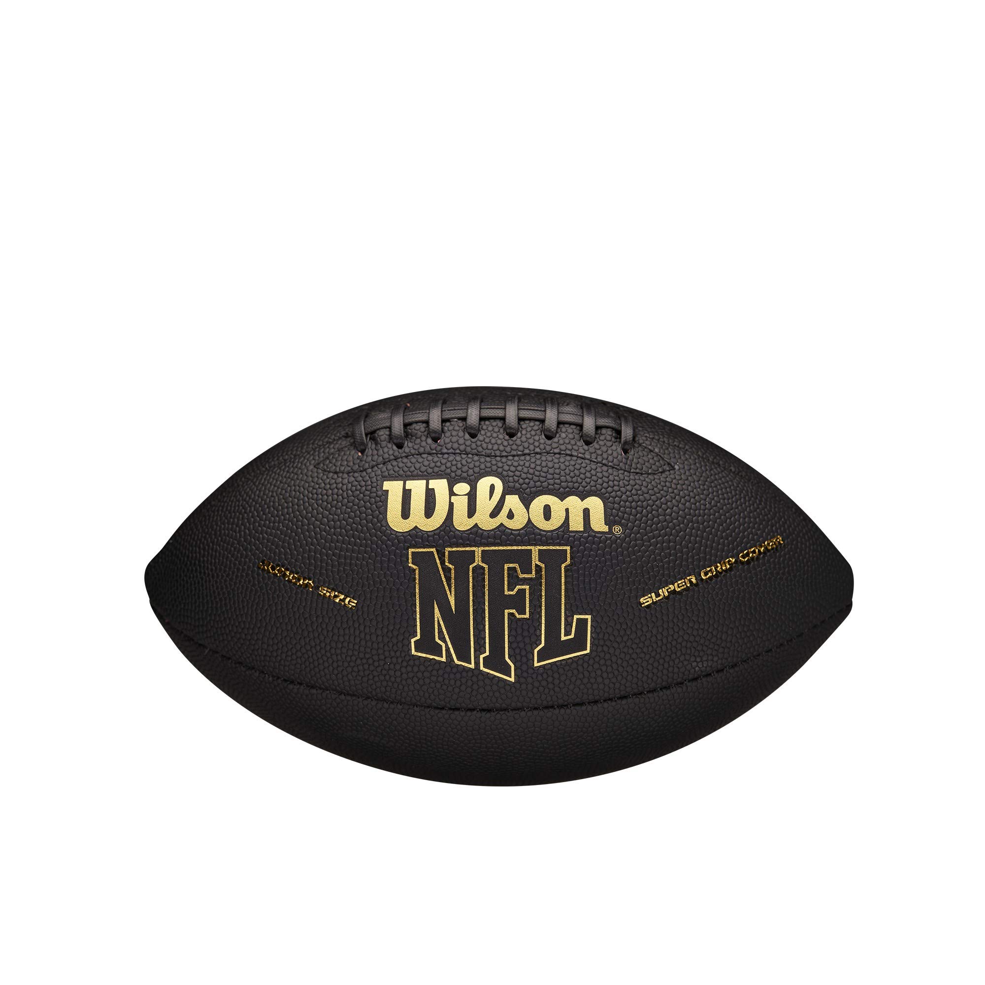 ویلسون توپ فوتبال مرکب NFL Super Grip سایز جونیور (پنجم تا ششم، 9 تا 12 سالگی) سیاه / طلایی